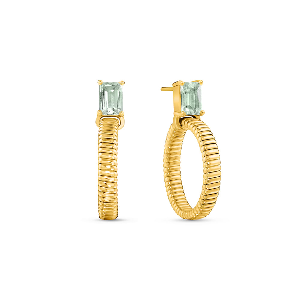 BRINCO OURO C/PRASIOLITA