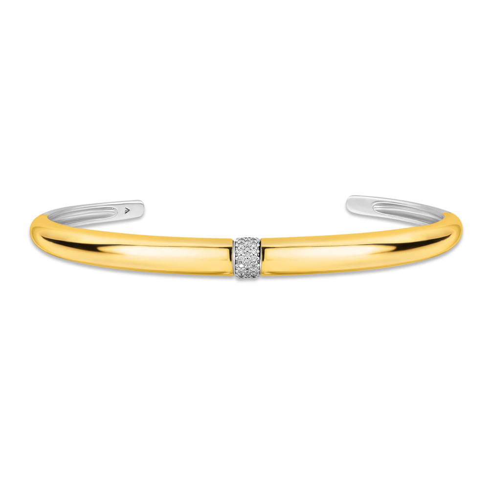 Pulseira Mykonos em Prata 925 e Ouro Amarelo 18k com Diamantes