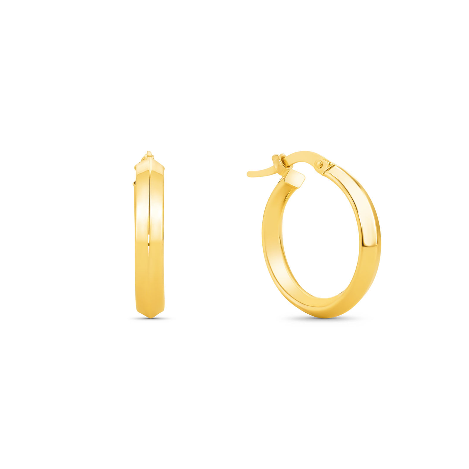 Argola Oca em Ouro Amarelo 18k, 14 mm