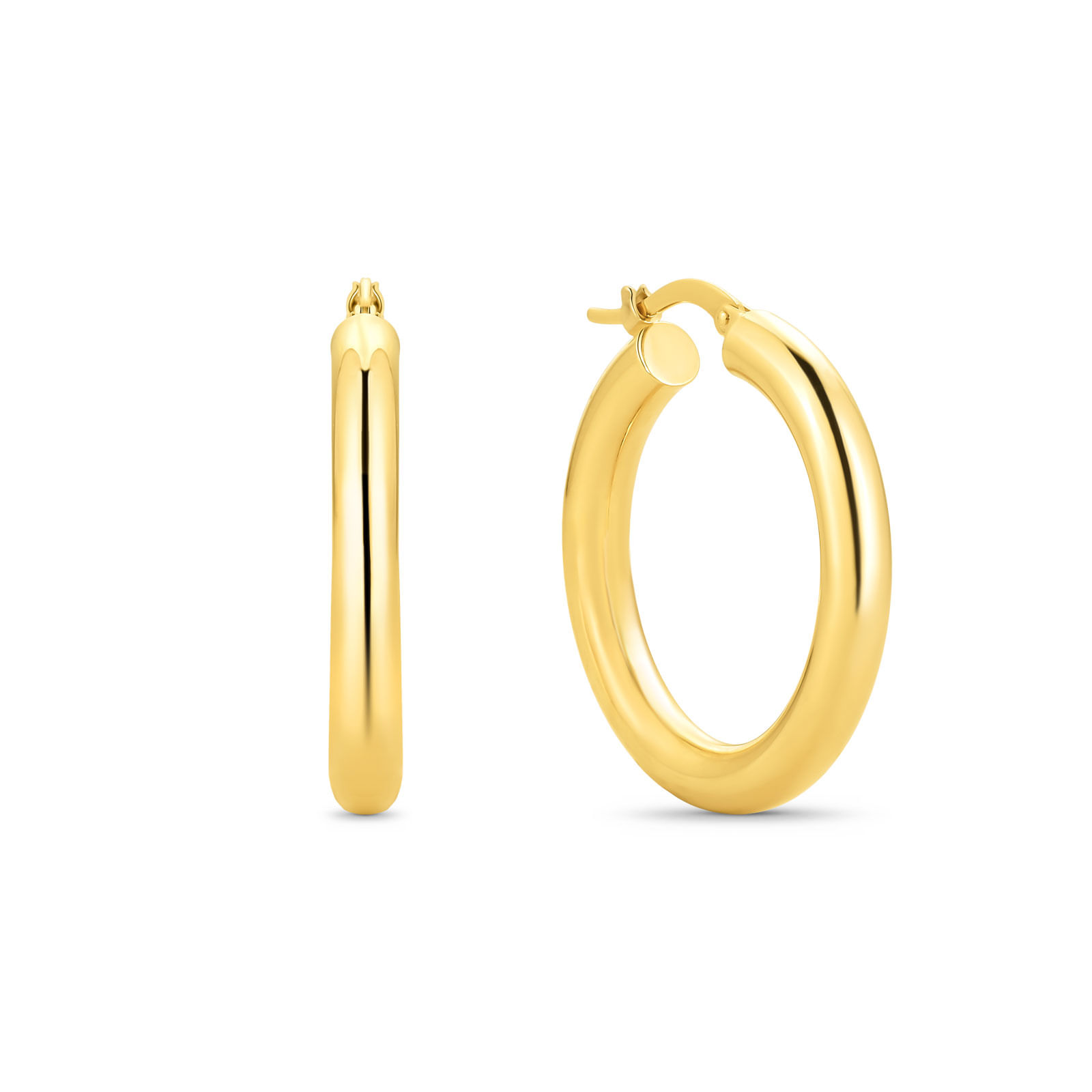 Argola Oca em Ouro Amarelo 18k, 40 mm
