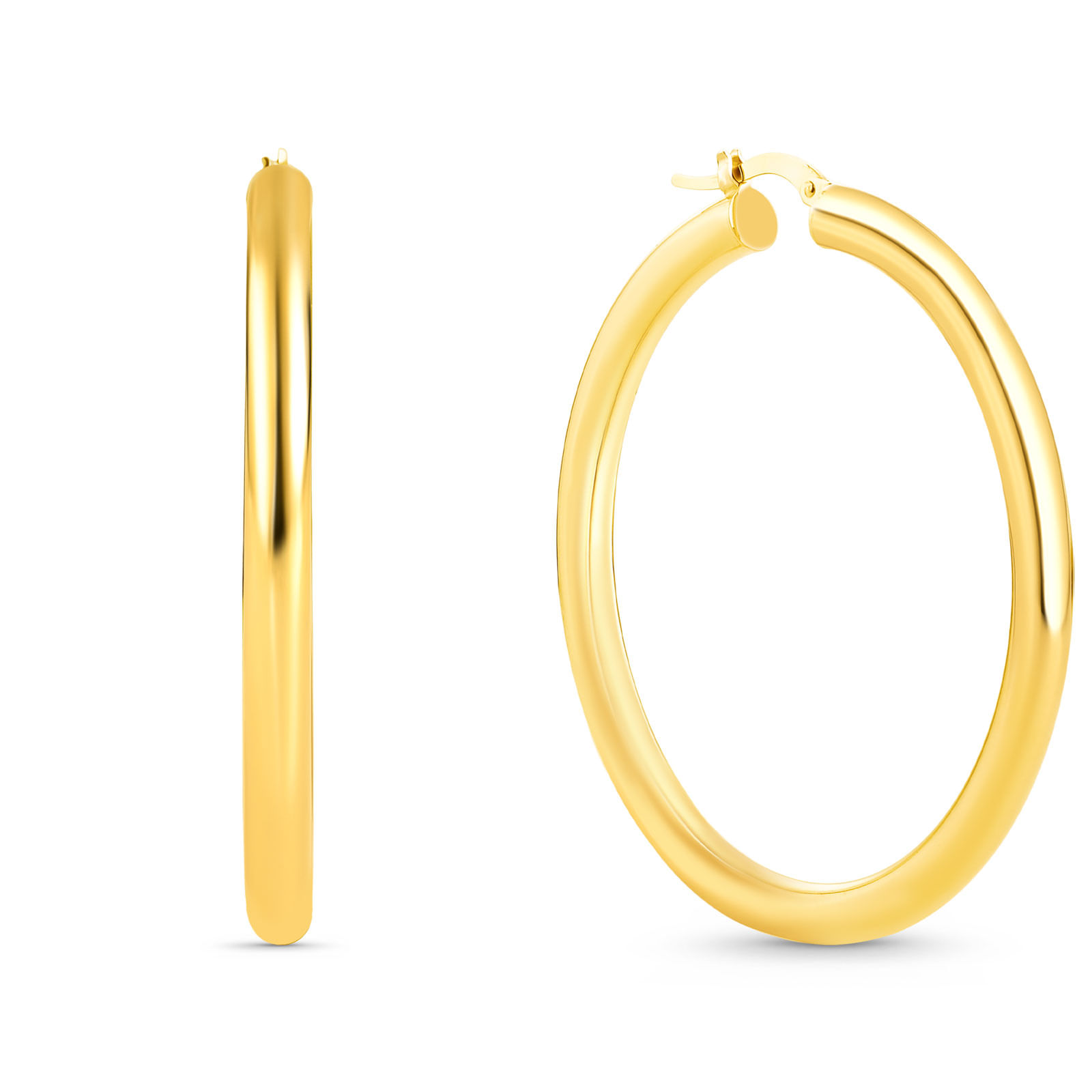 Argola Oca em Ouro Amarelo 18k, 25 mm