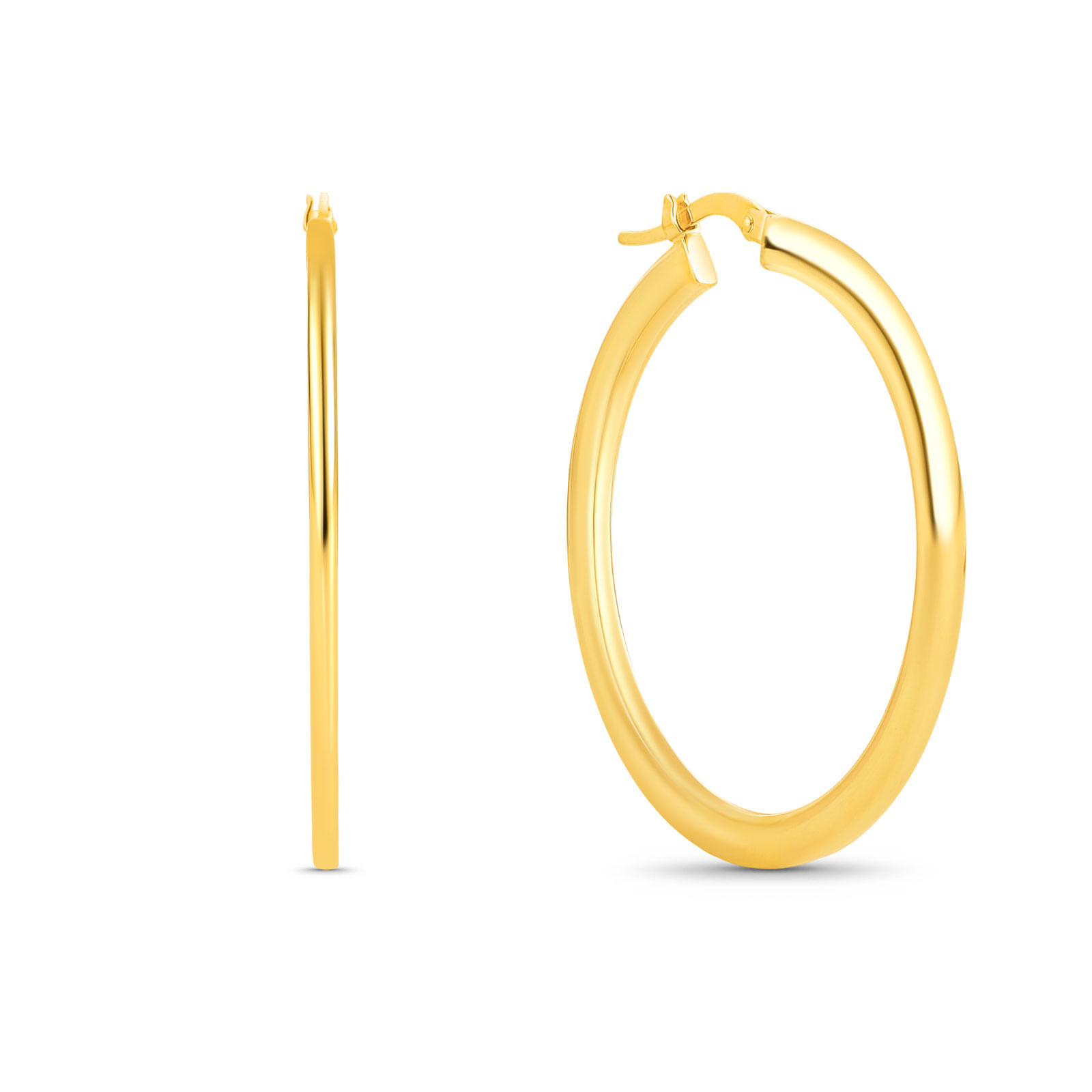 Argola Oca em Ouro Amarelo 18k, 28 mm