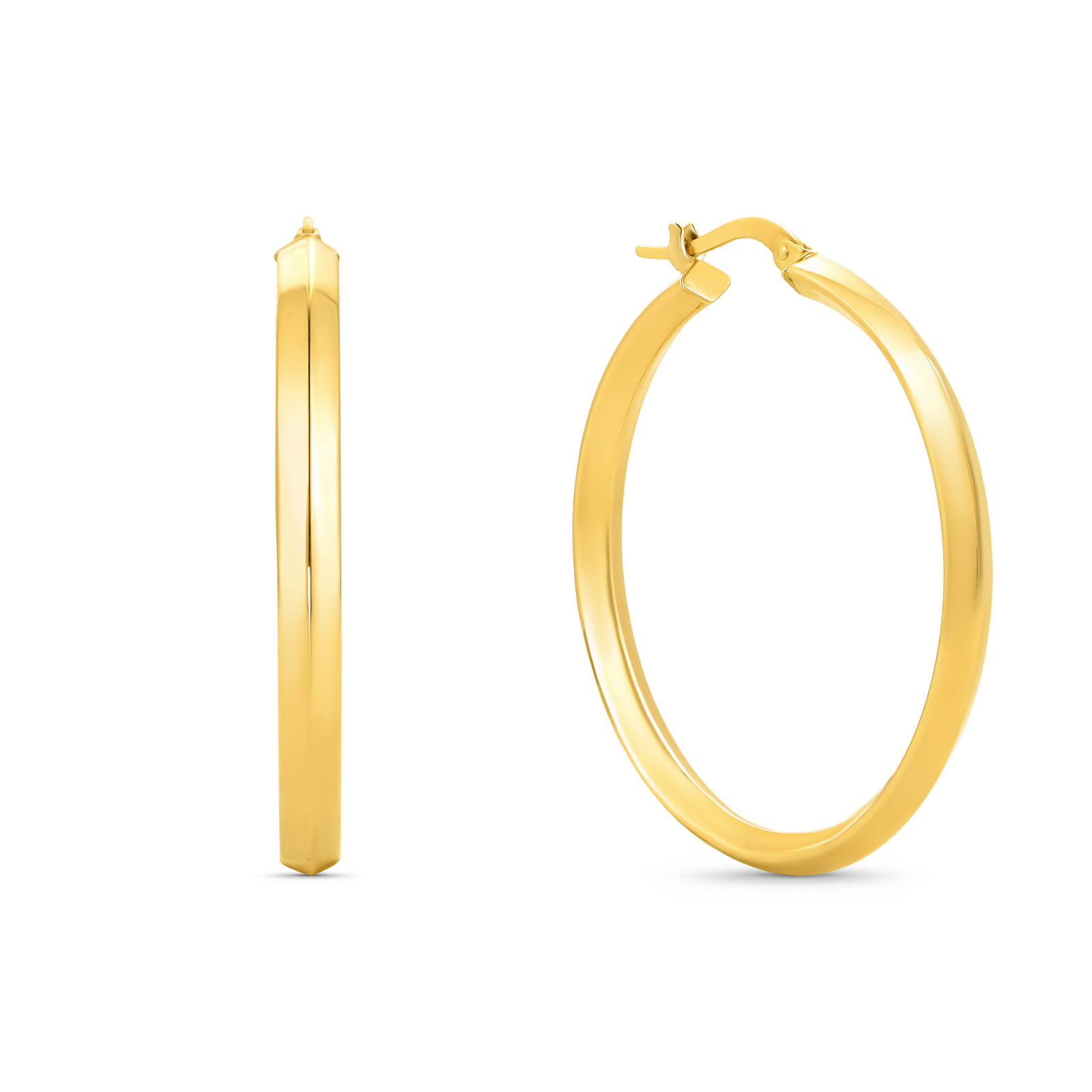 Argola Oca em Ouro Amarelo 18k, 30mm