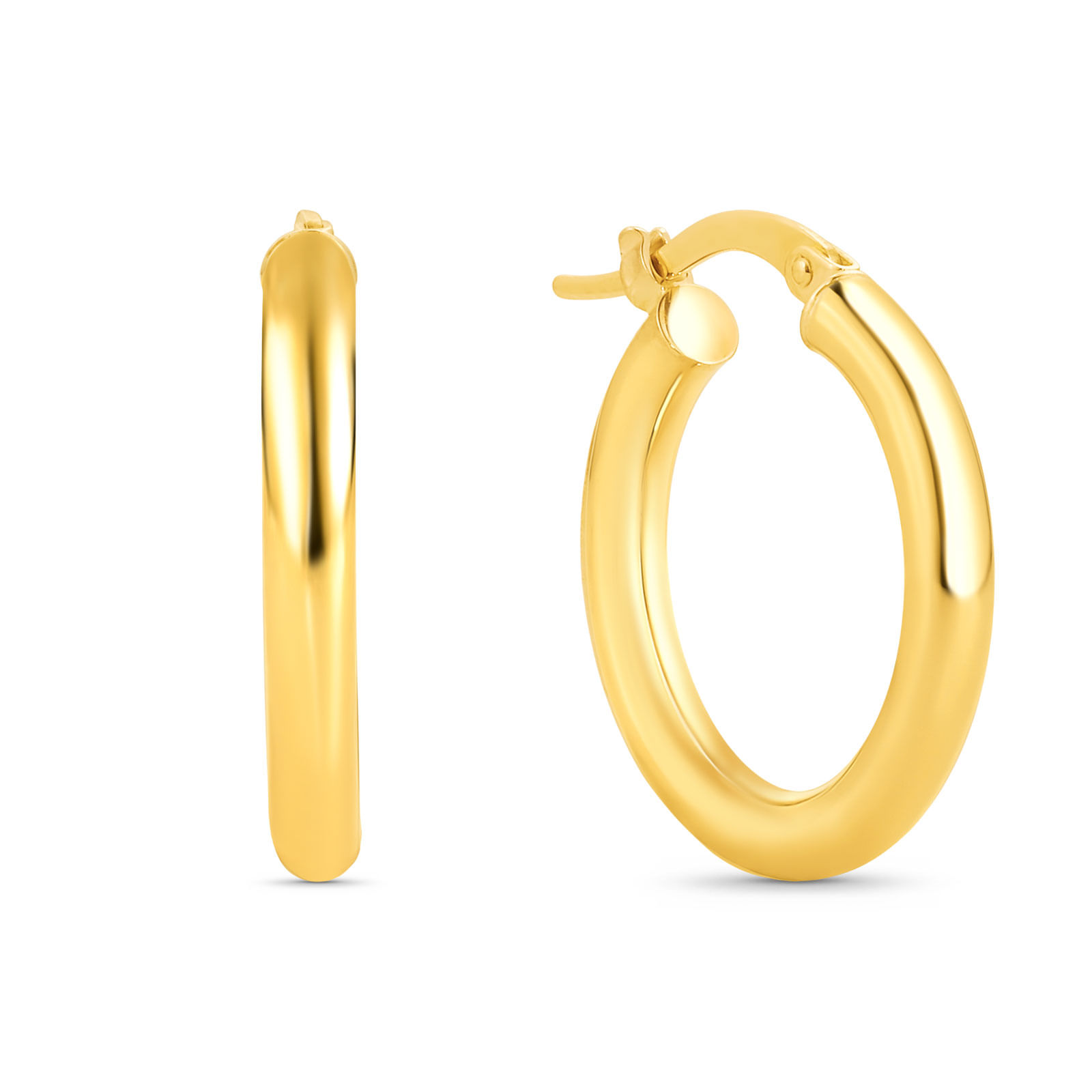 Argola Oca em Ouro Amarelo 18k, 70 mm