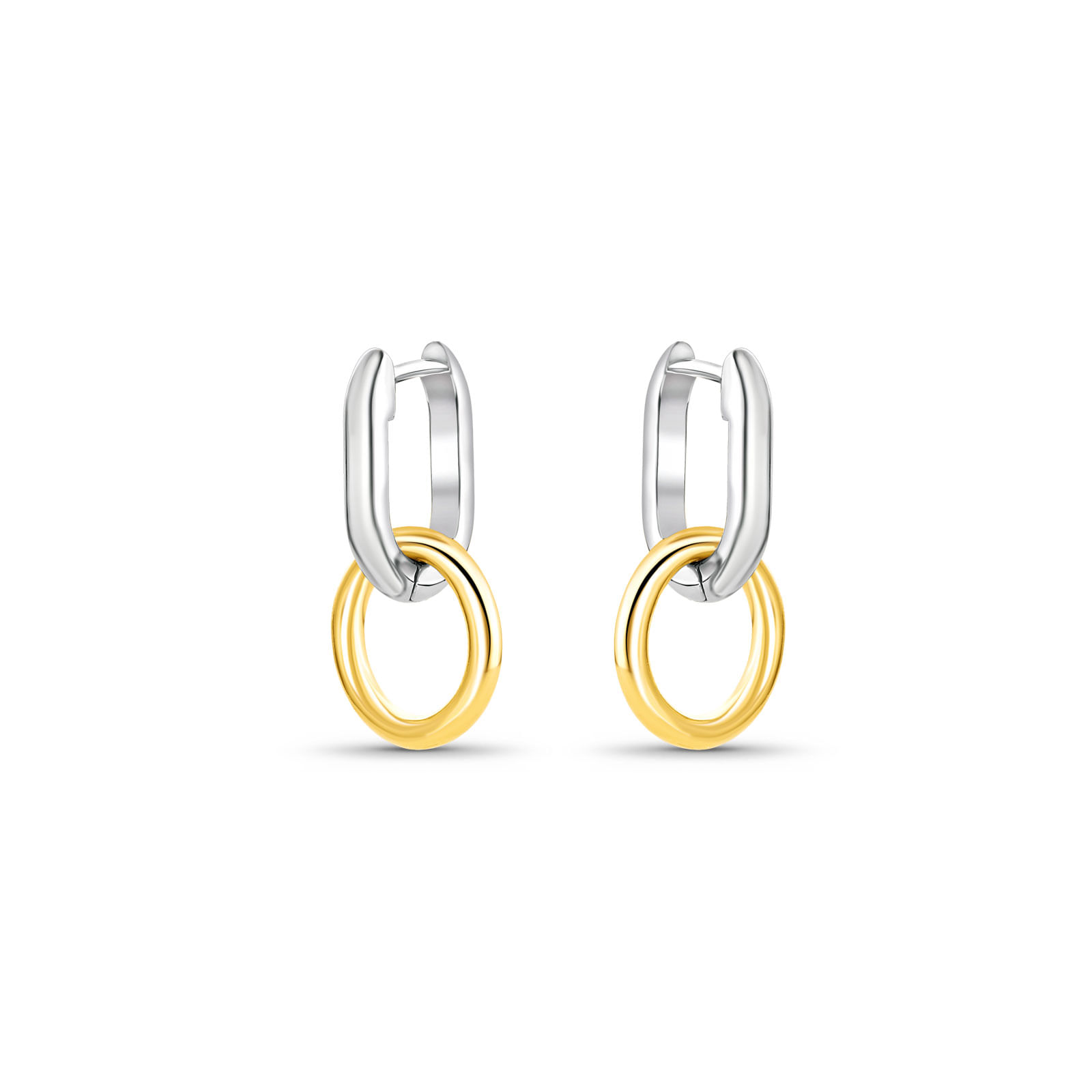 Brinco Duetto em Prata 925 e Ouro Amarelo 18k