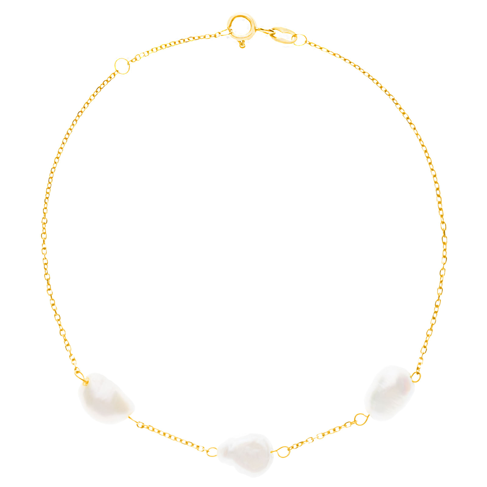 Pulseira Orla em Ouro Amarelo 18k com Pérola