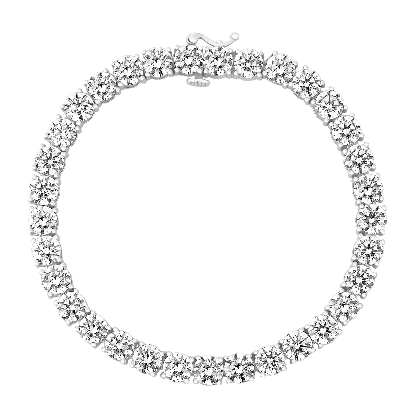 Pulseira Riviera em Ouro Branco 18k com Diamante de Laboratório 16,5 ct