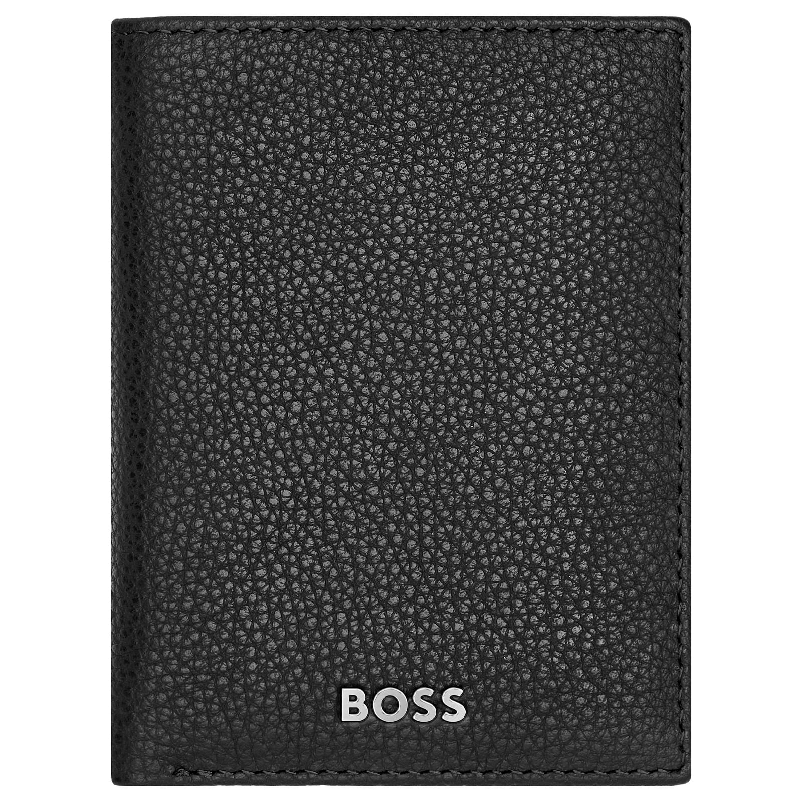 Porta Cartão Hugo Boss Couro Preto Hlf416a