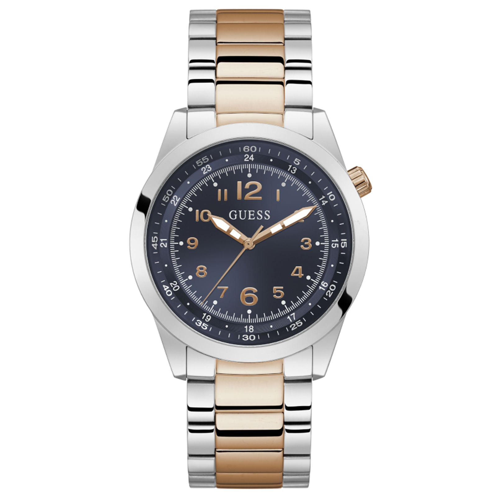 Relógio Guess Mens Dress Masculino Aço Prata e Rosé