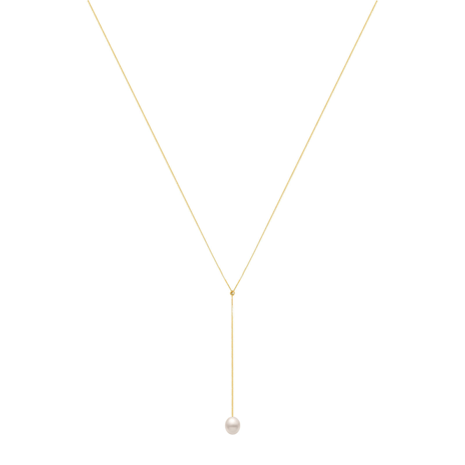 Colar em Ouro Amarelo 18k com Pérola, 45cm