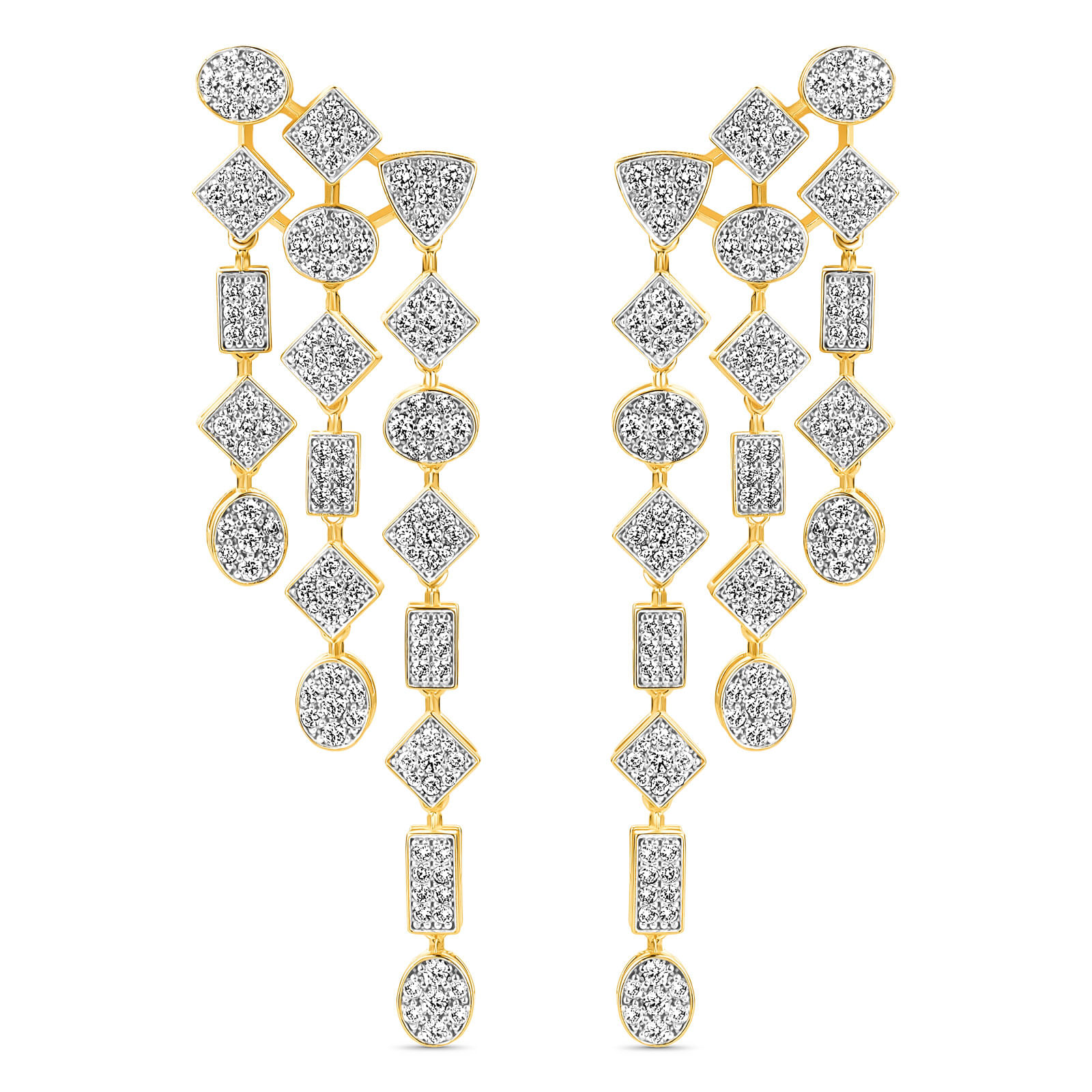 Brinco Sommet em Ouro Amarelo 18k com Diamantes 2,61 ct