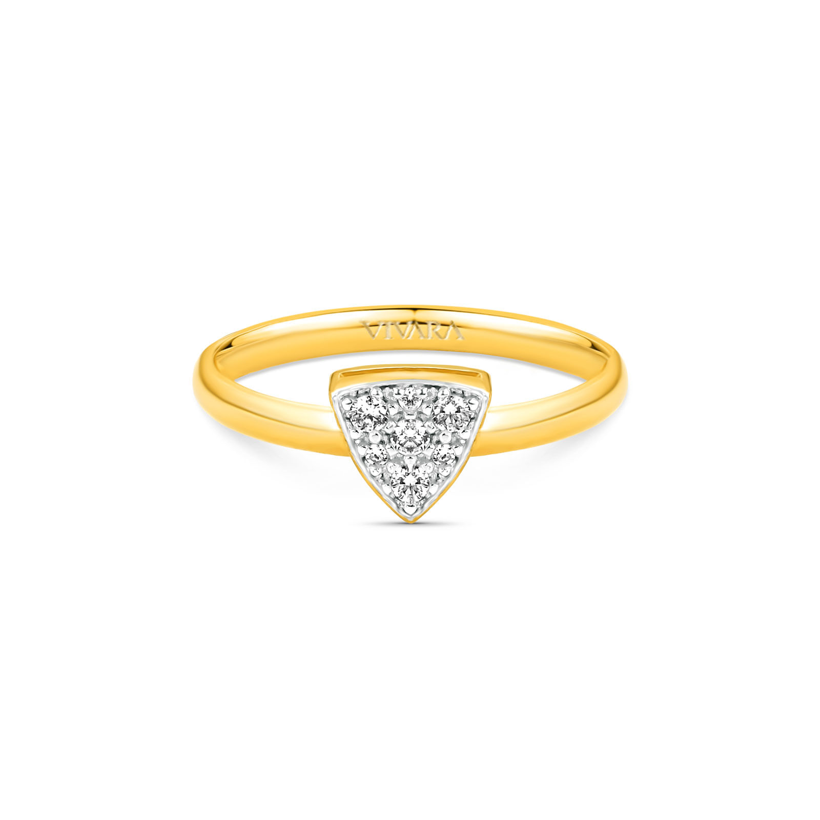 Anel Sommet em Ouro Amarelo 18k com Diamantes 0,08 ct