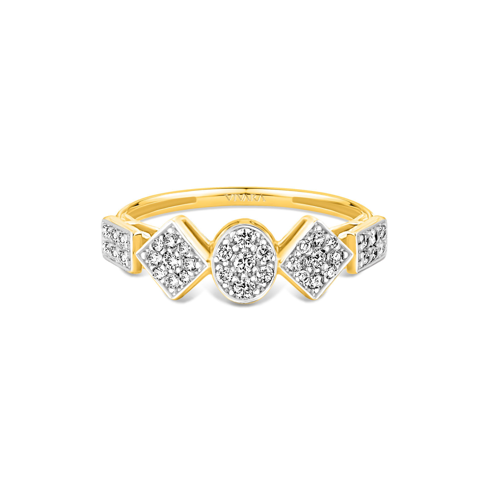 Anel Sommet em Ouro Amarelo 18k com Diamantes 0,30 ct