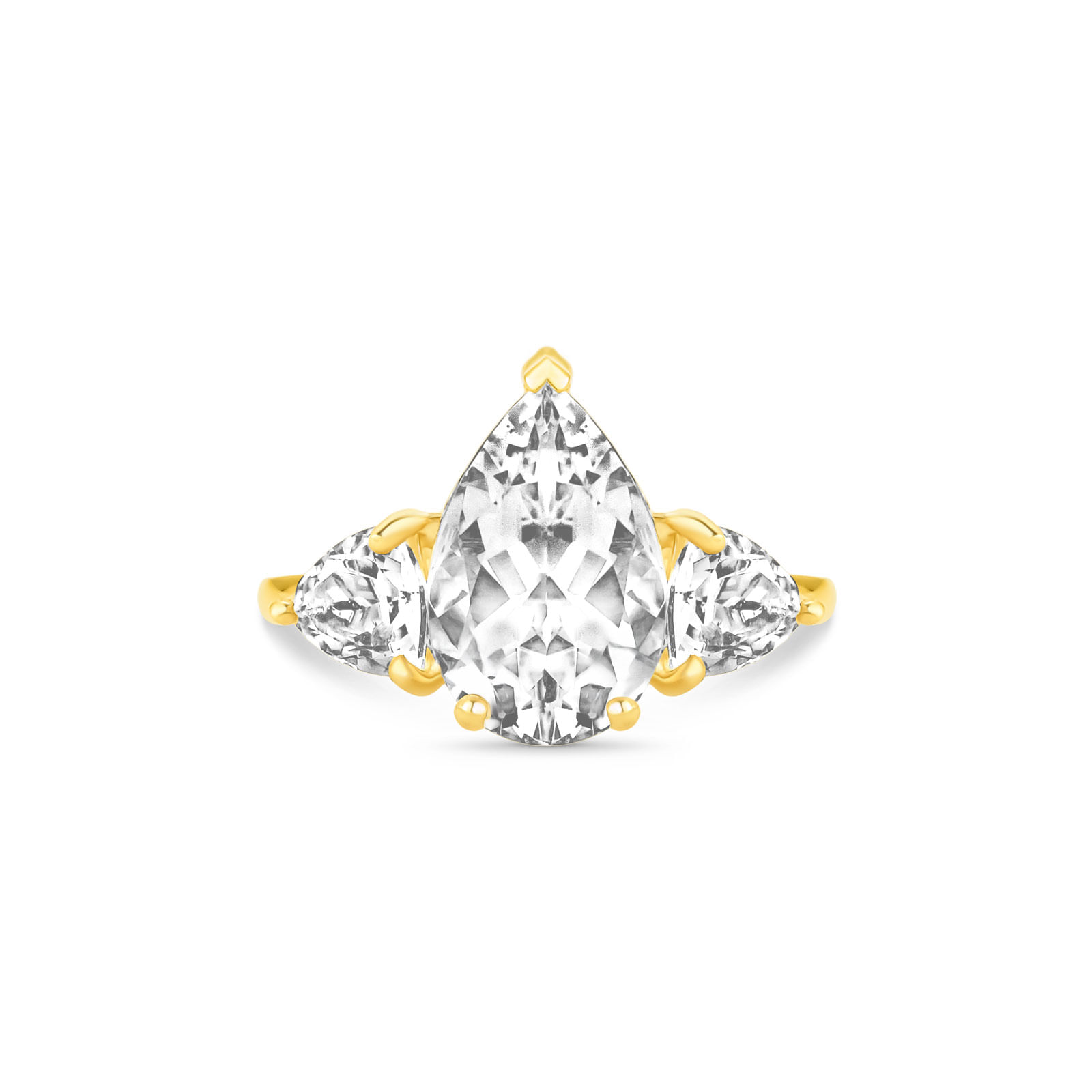 Anel Florence em Ouro Amarelo 18k com Cristais Naturais