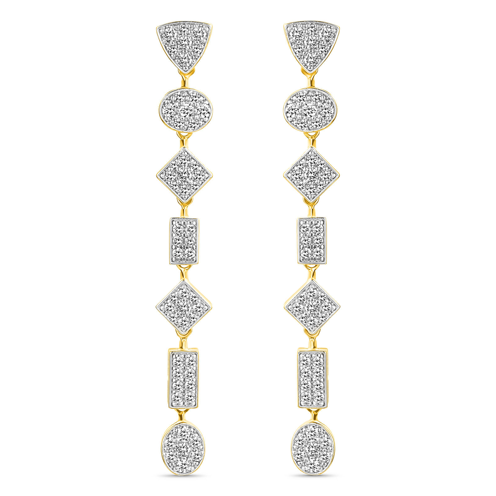 Brinco Sommet em Ouro Amarelo 18k com Diamantes 0,97 ct