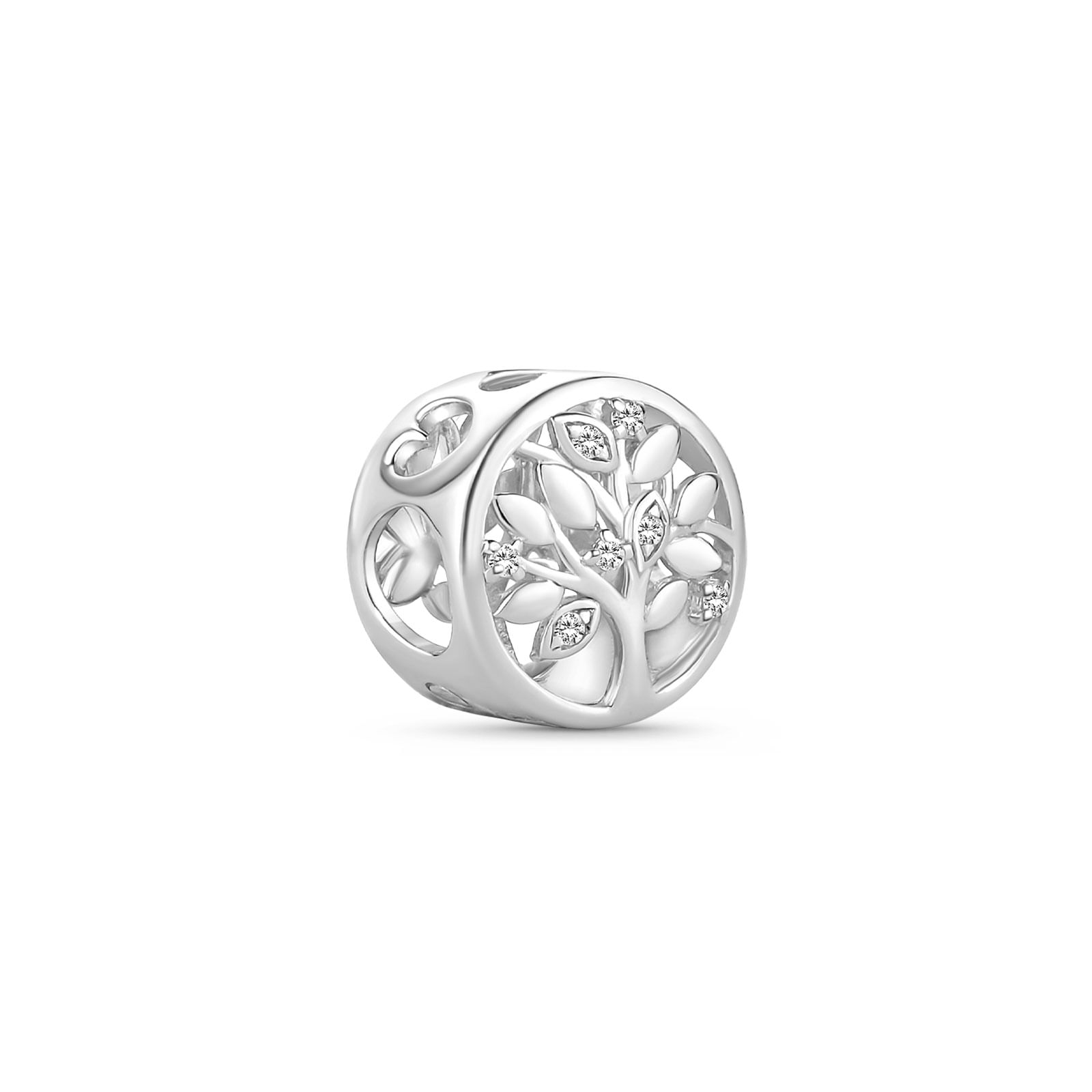 Separador Life Mama Árvore da Vida em Prata 925 com Pedras Incolores