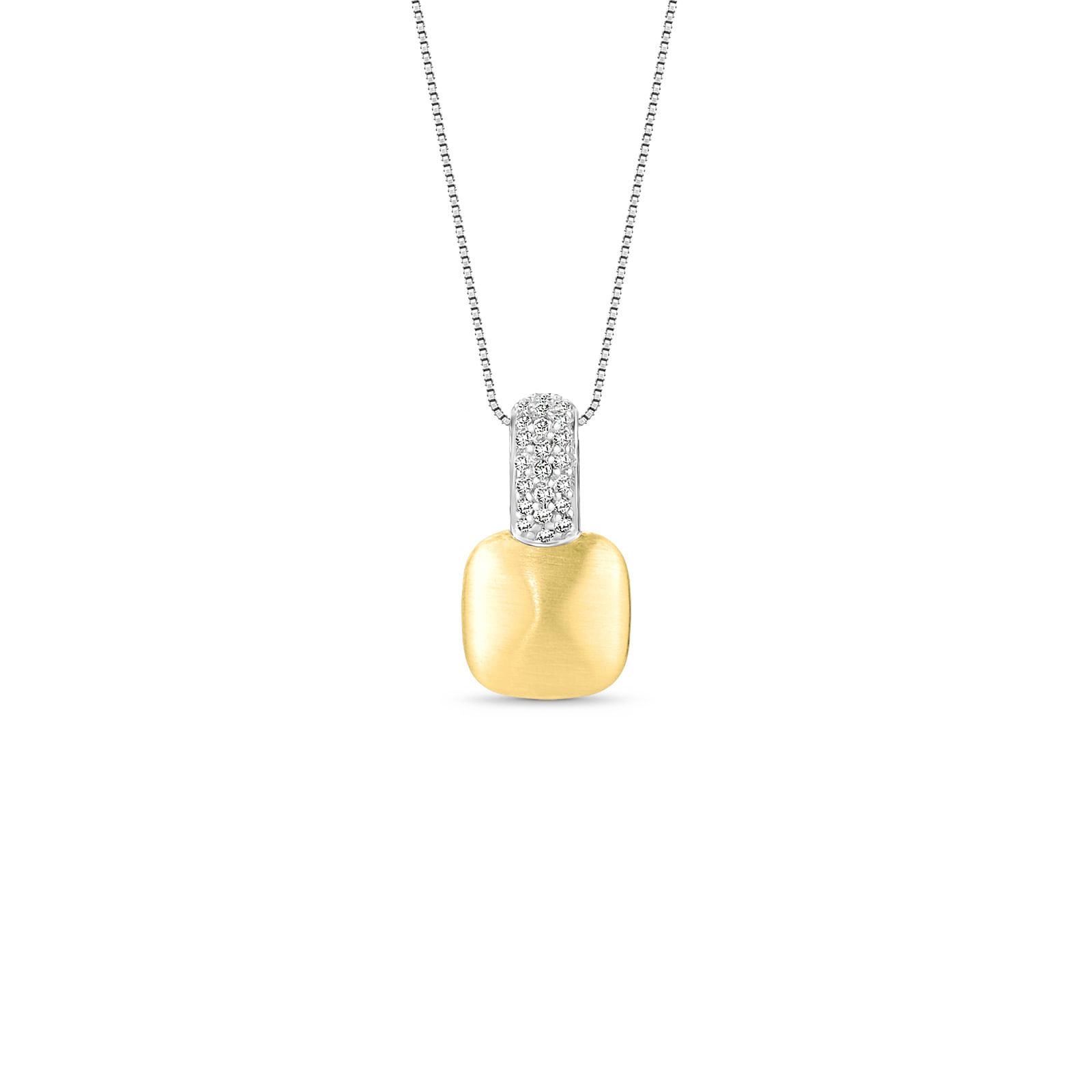 Pingente Capri em Prata 925 e Ouro Amarelo 18k com Diamantes 0,01 ct