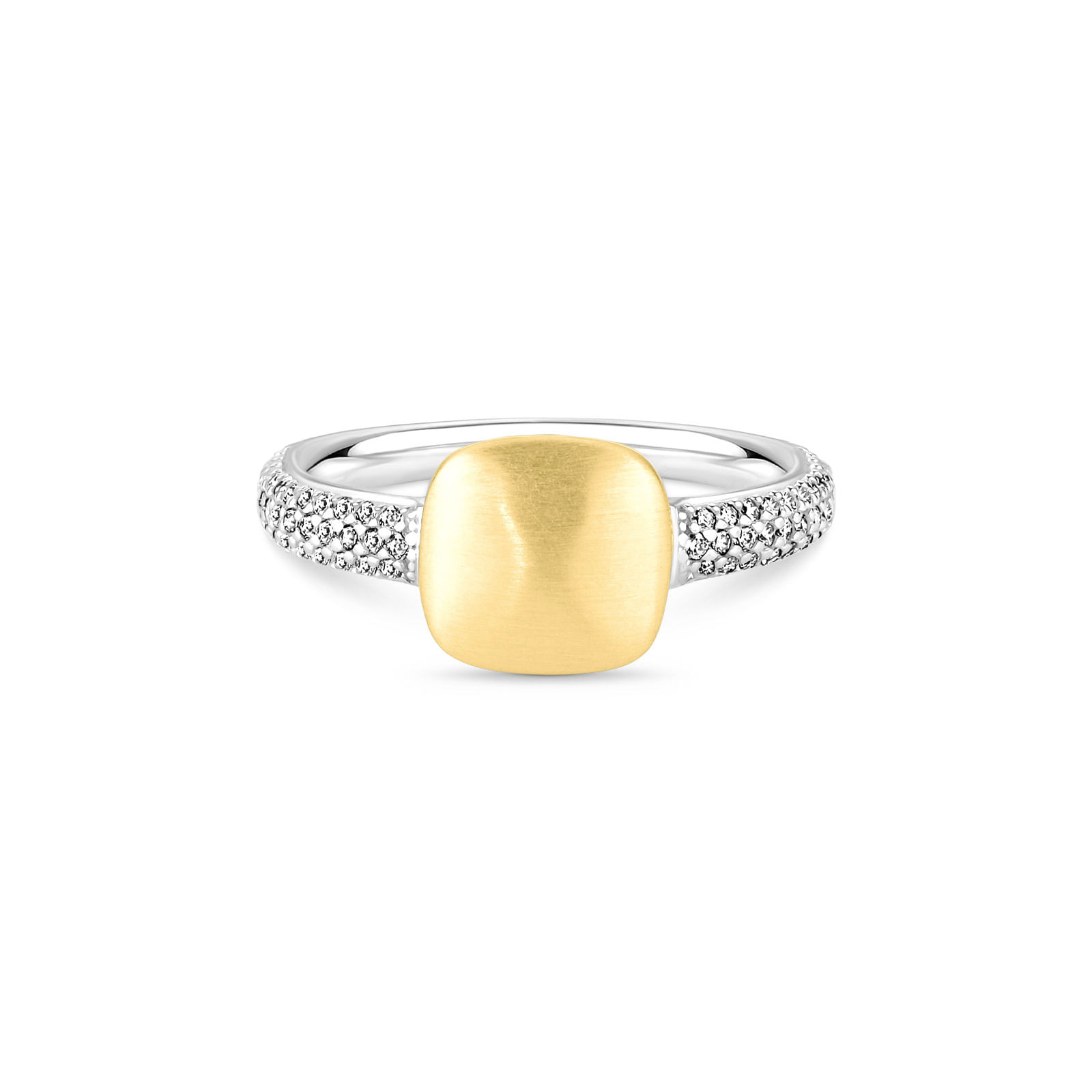 Anel Capri em Prata 925 e Ouro Amarelo 18k com Diamantes 0,32 ct