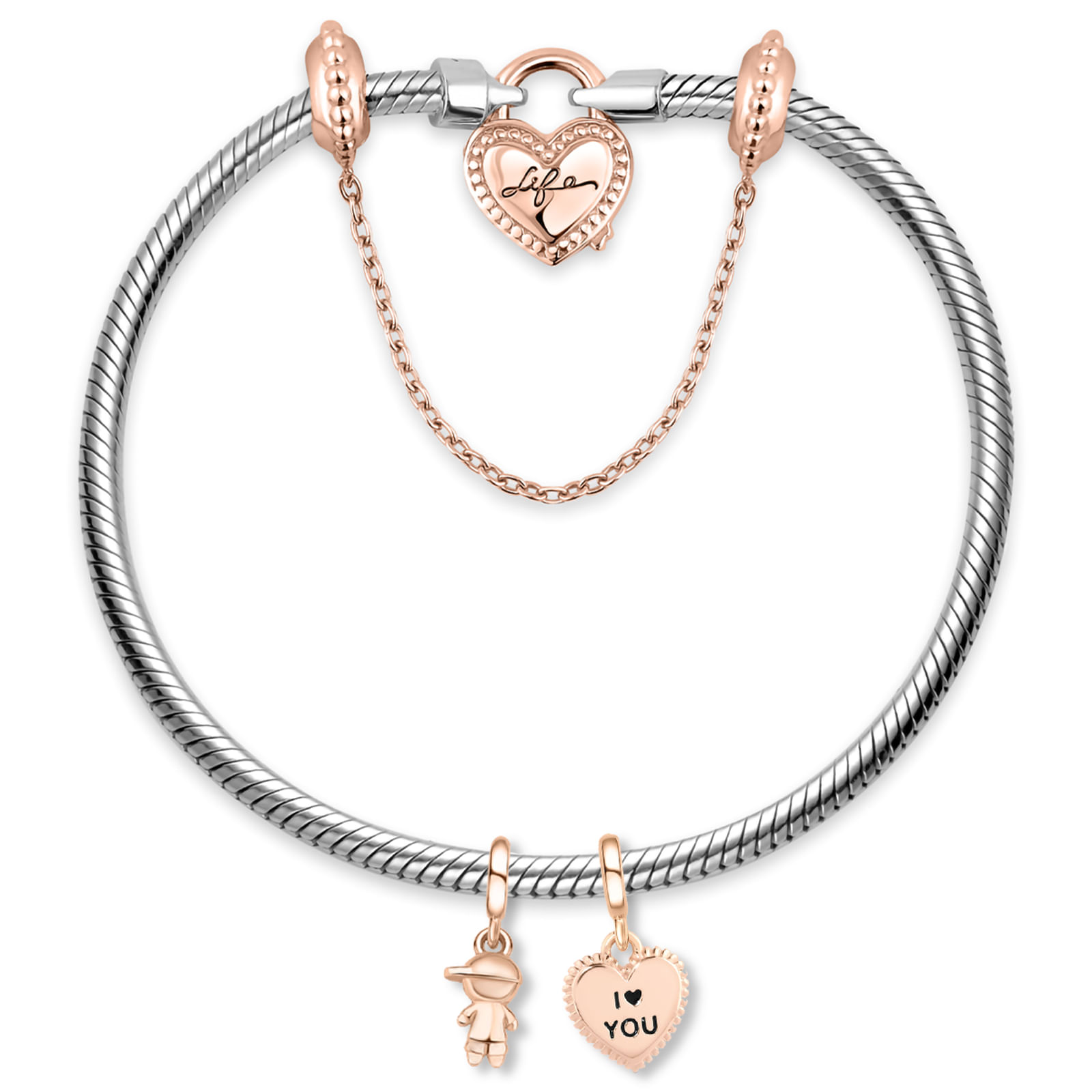 Kit Pulseira + Pingentes Life