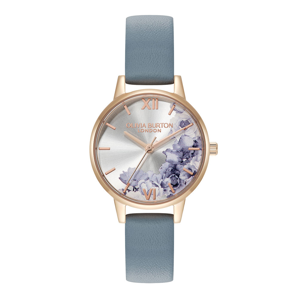 Relógio Olivia Burton Feminino Couro Azul 24000227