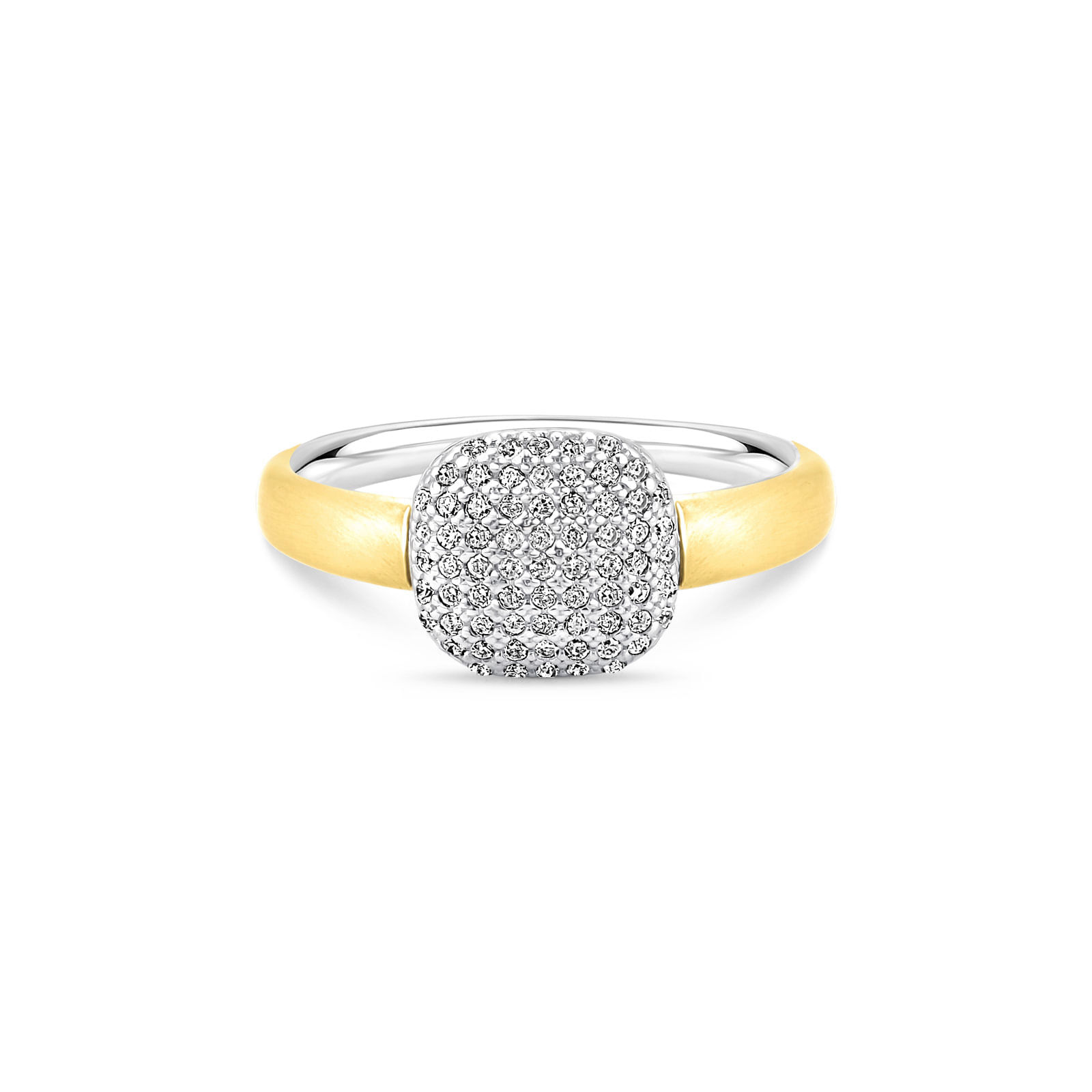 Anel Capri em Prata 925 e Ouro Amarelo 18k com Diamantes 0,31 ct