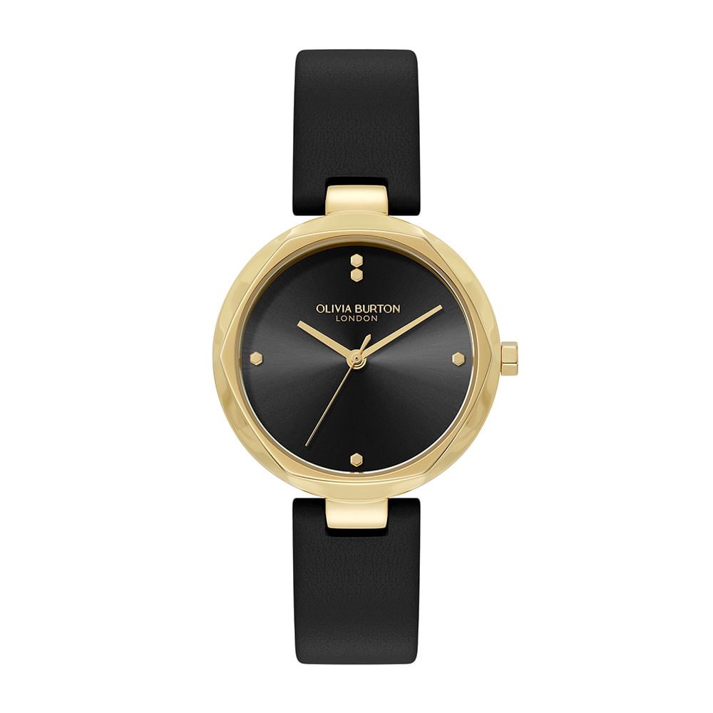 Relógio Olivia Burton Feminino Couro Preto 24000263