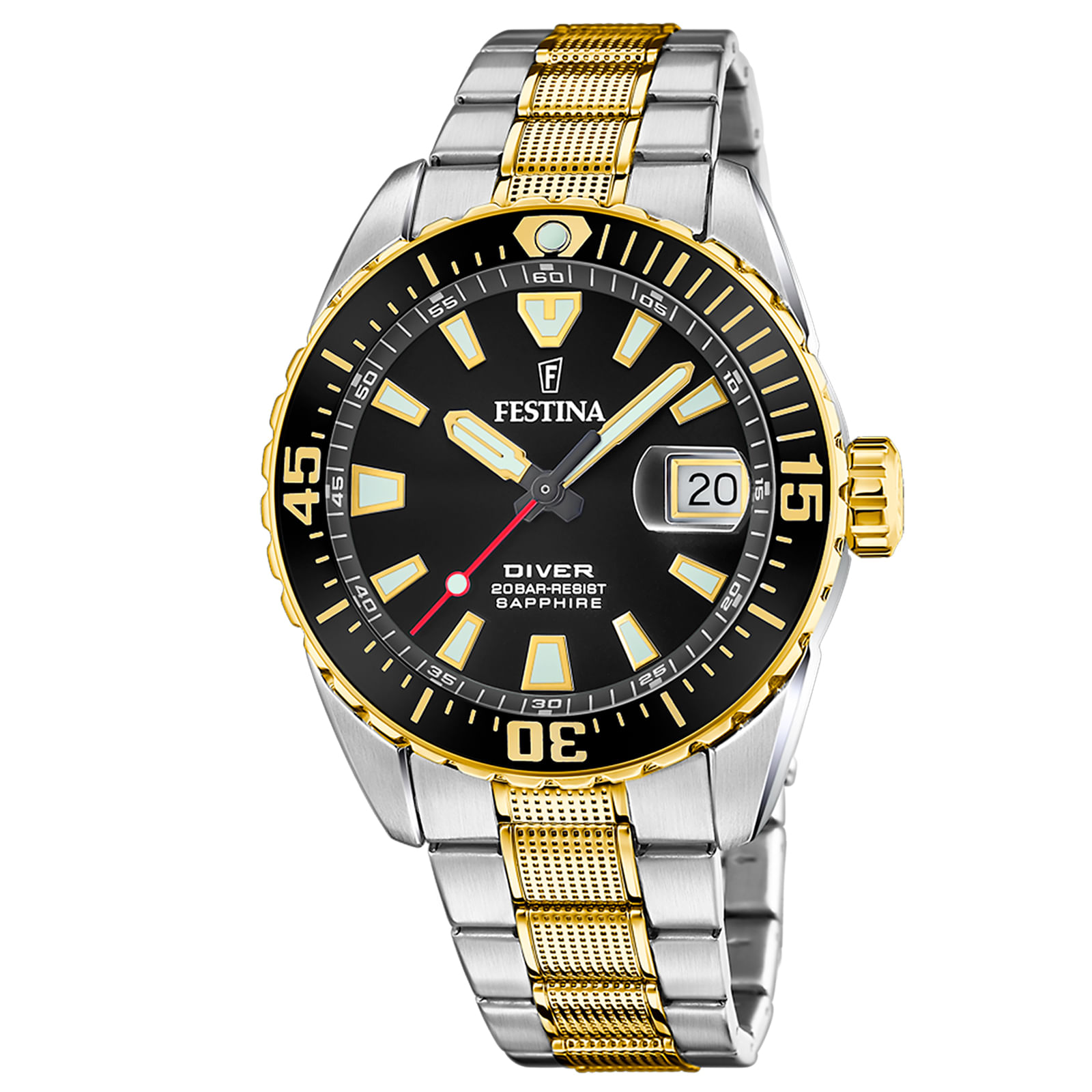 Relógio Festina Masculino Aço Prata e Dourado