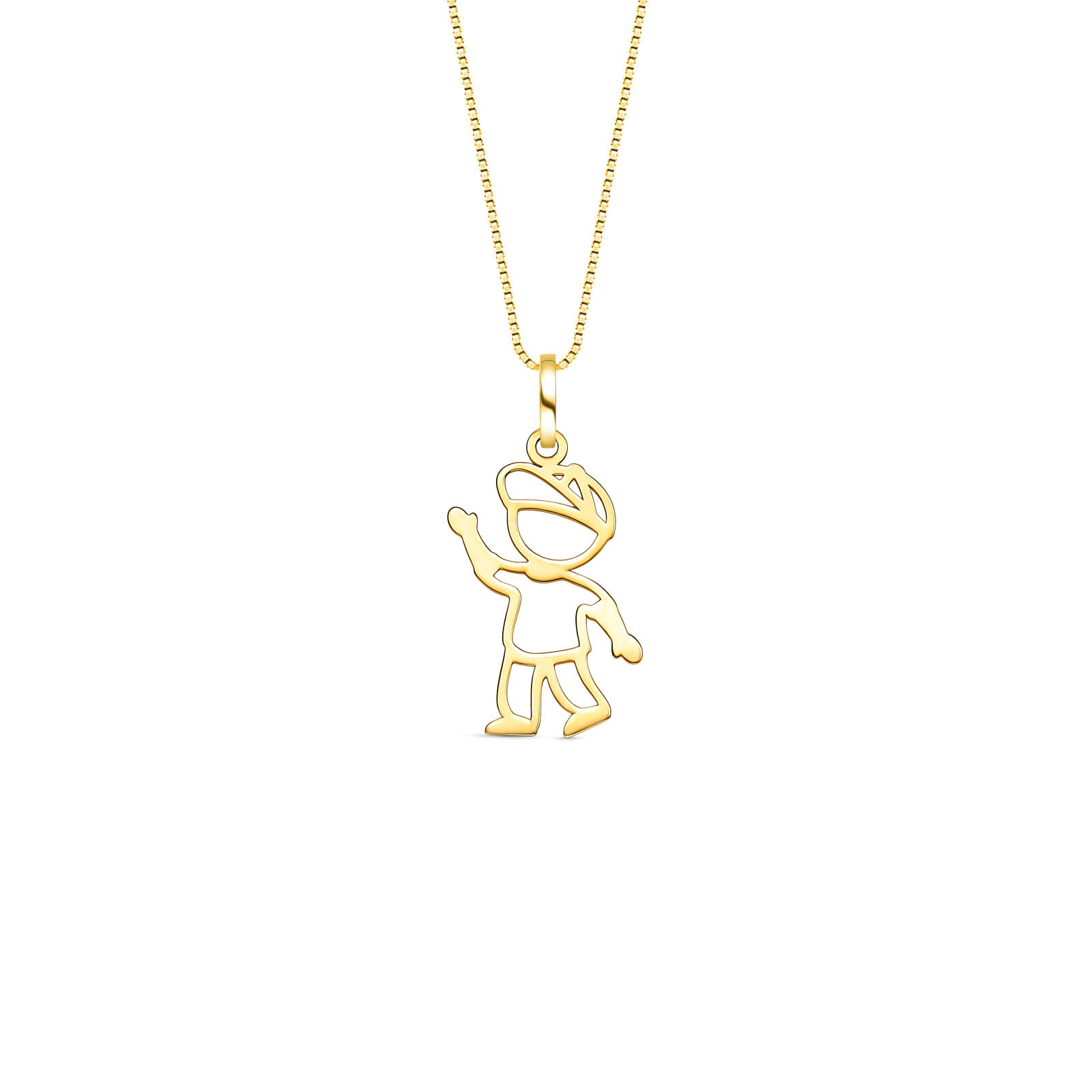 Pingente Menino em Ouro Amarelo 18k