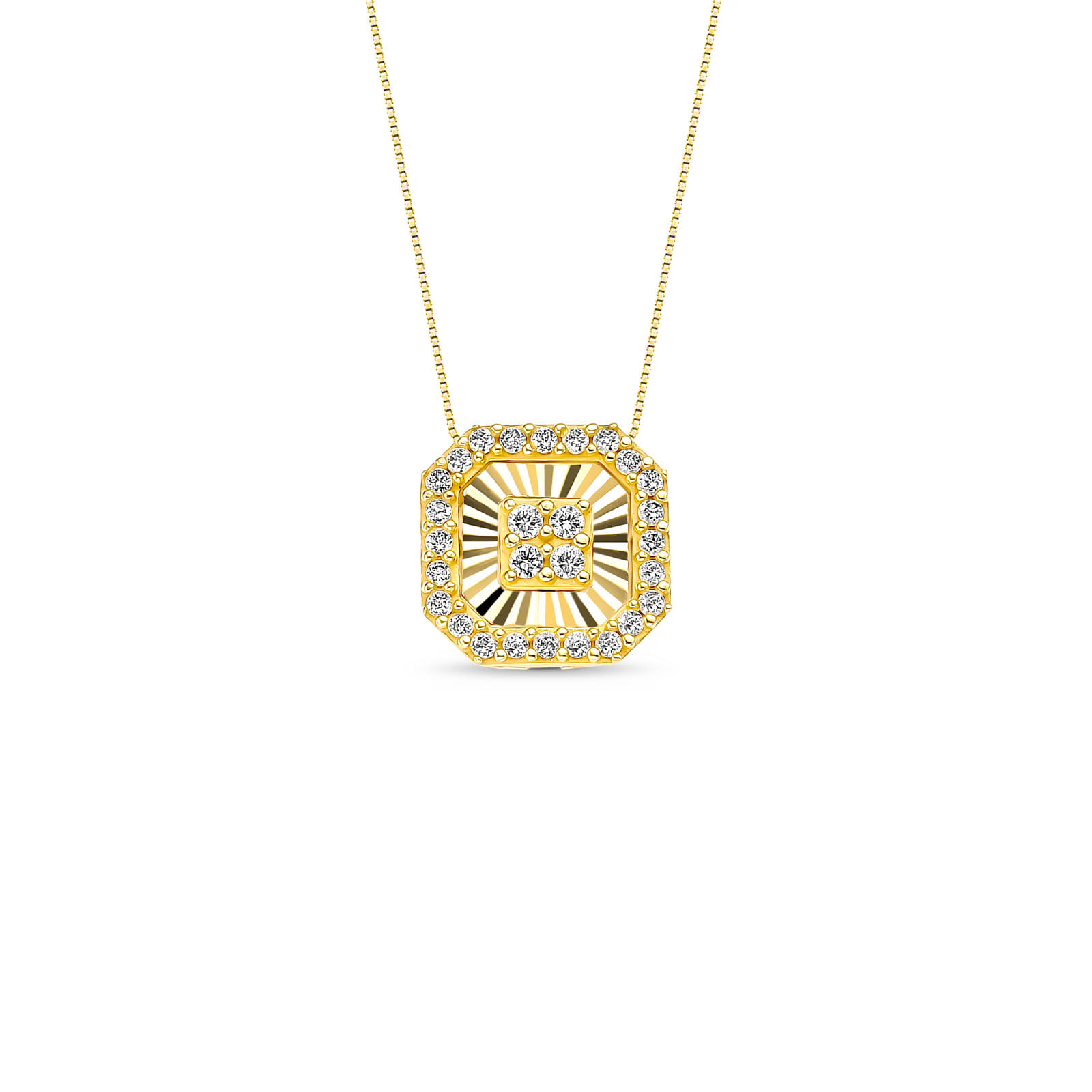 Pingente Lumina II em Ouro Amarelo 18k com Diamantes 0,16 ct