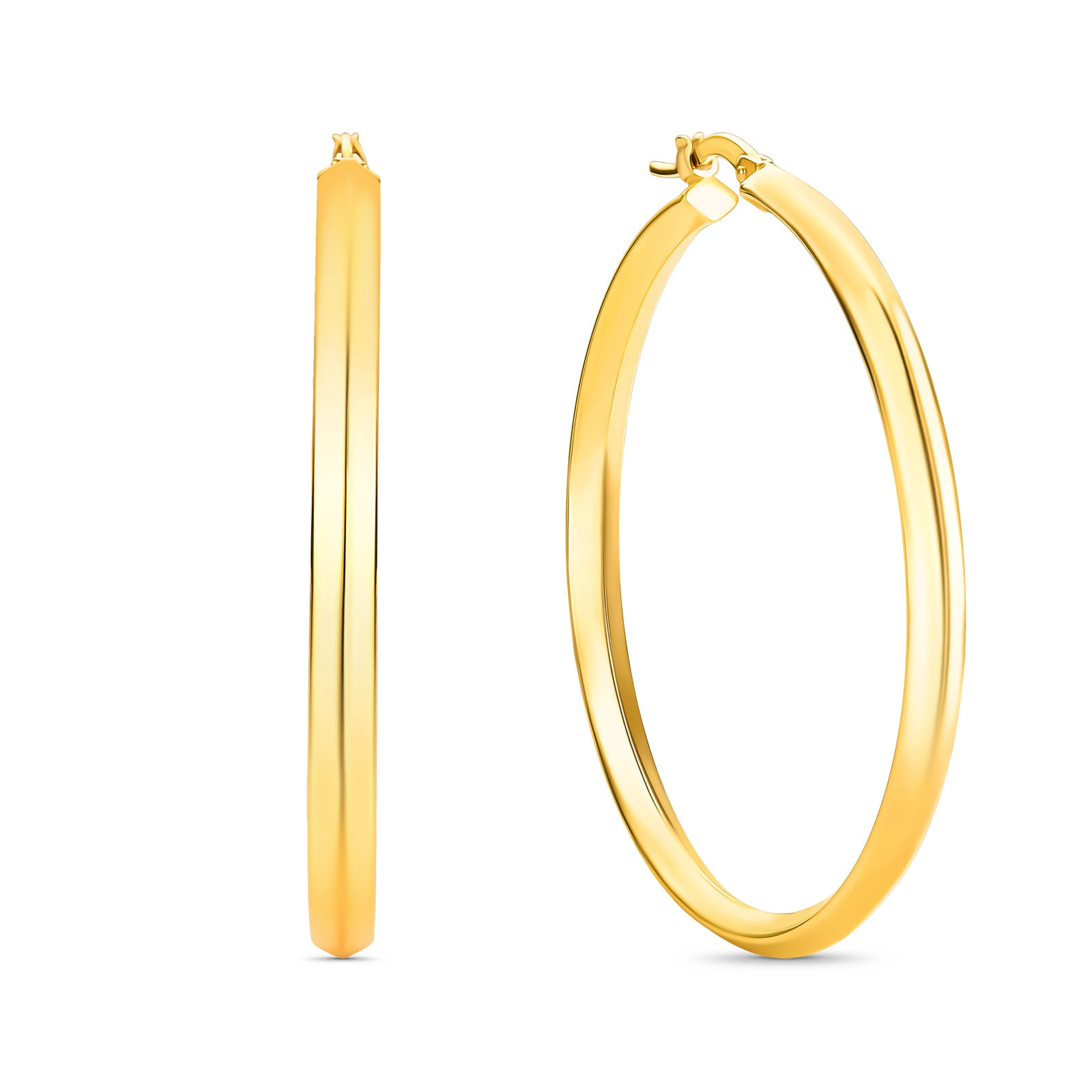 Argola em Ouro Amarelo 18k, 22 mm