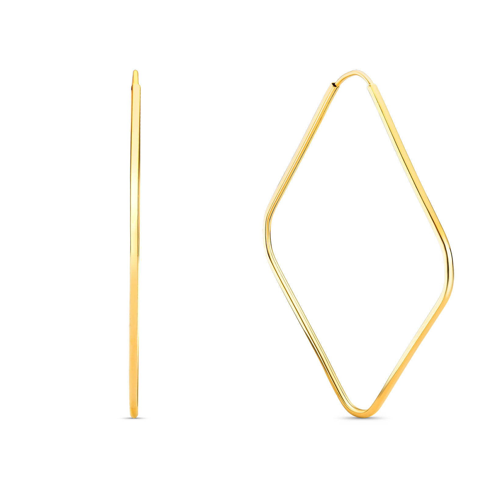 Argola Quadrada em Ouro Amarelo 18k, 16 mm