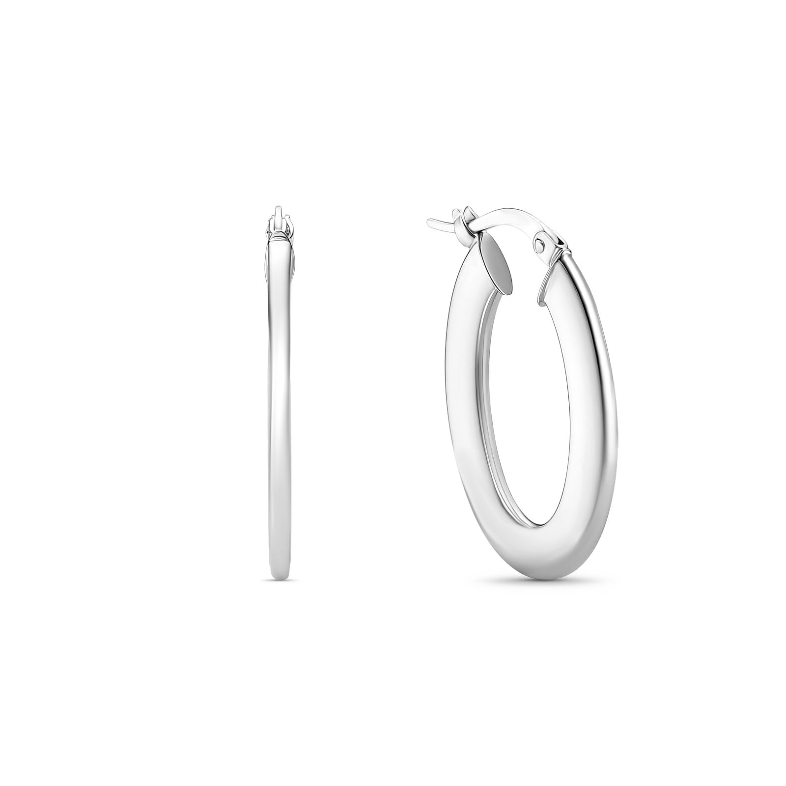 Argola em Ouro Branco 18k, 11 mm