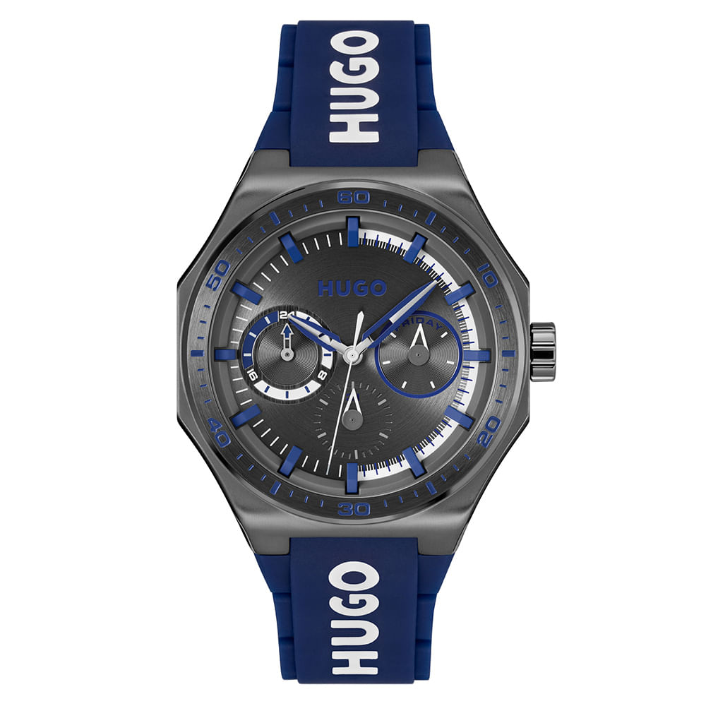 Relógio Hugo Masculino Aço Azul 1530398