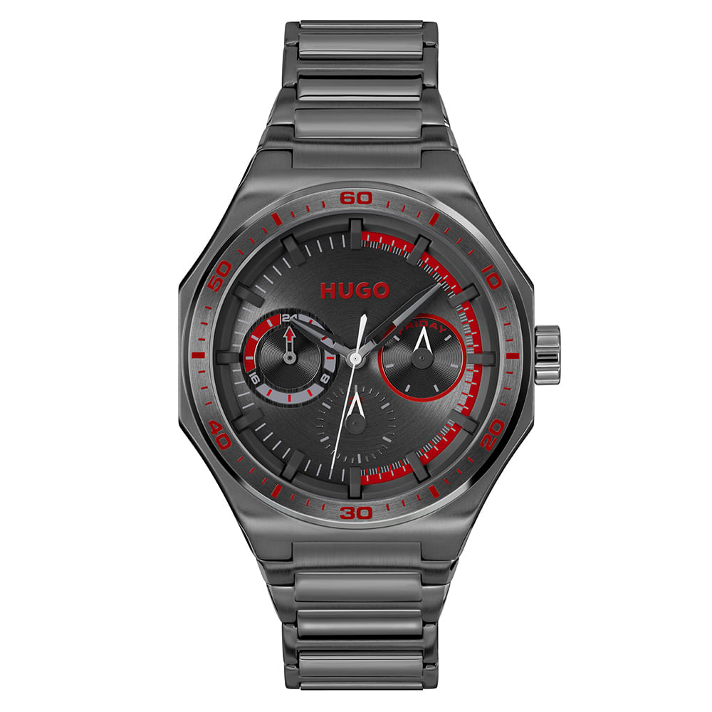 Relógio Hugo Masculino Aço Cinza 1530401