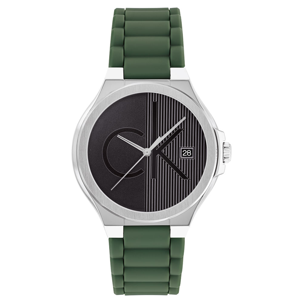 Relógio Calvin Klein Masculino Borracha Verde 25200487