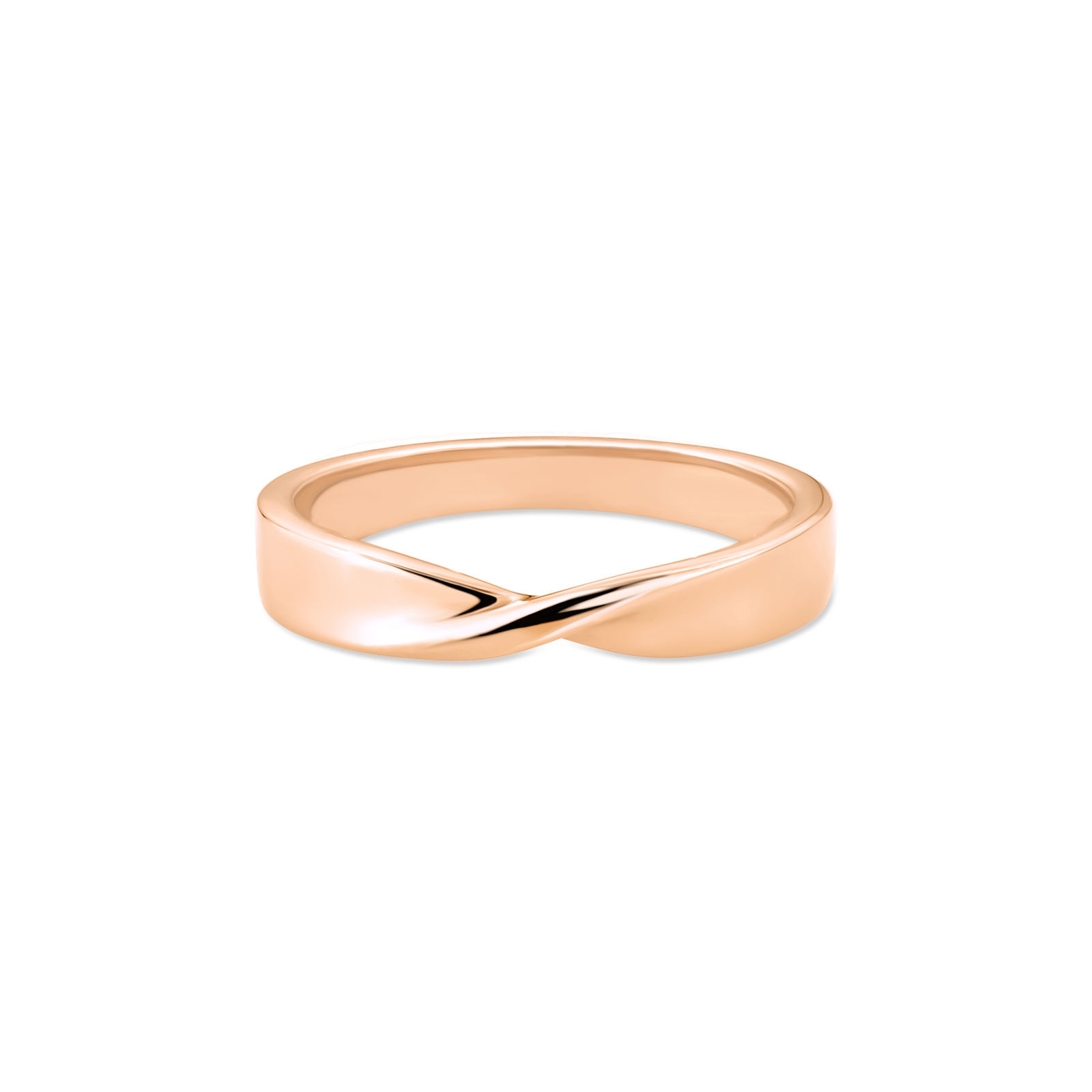 Anel Life Textura em Liga Rosé com Banho de Ouro Rosé 18k