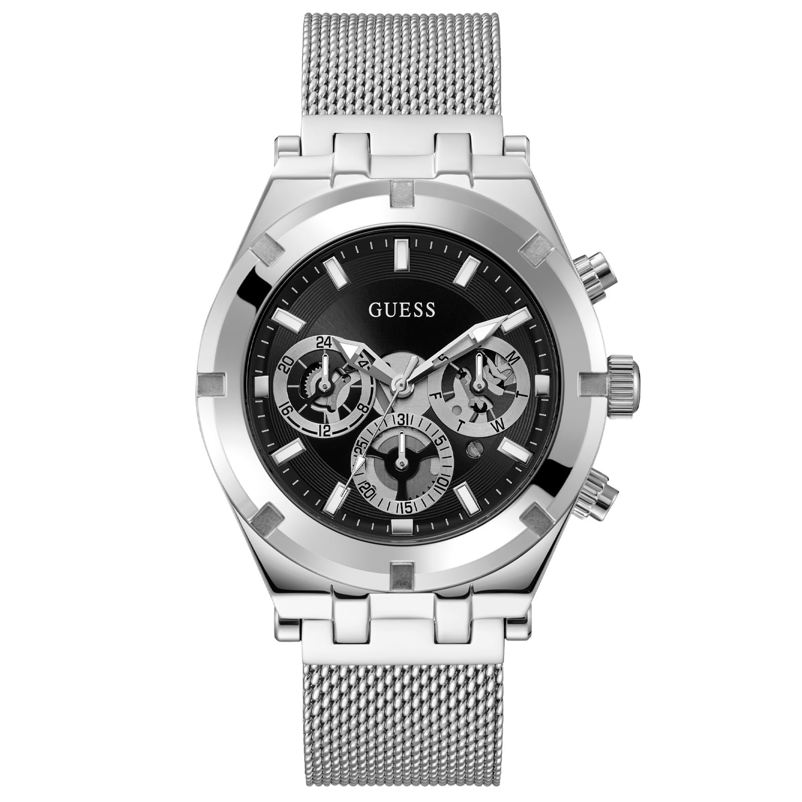 Relógio Guess Mens Sport Masculino Aço Prateado GW0582G1