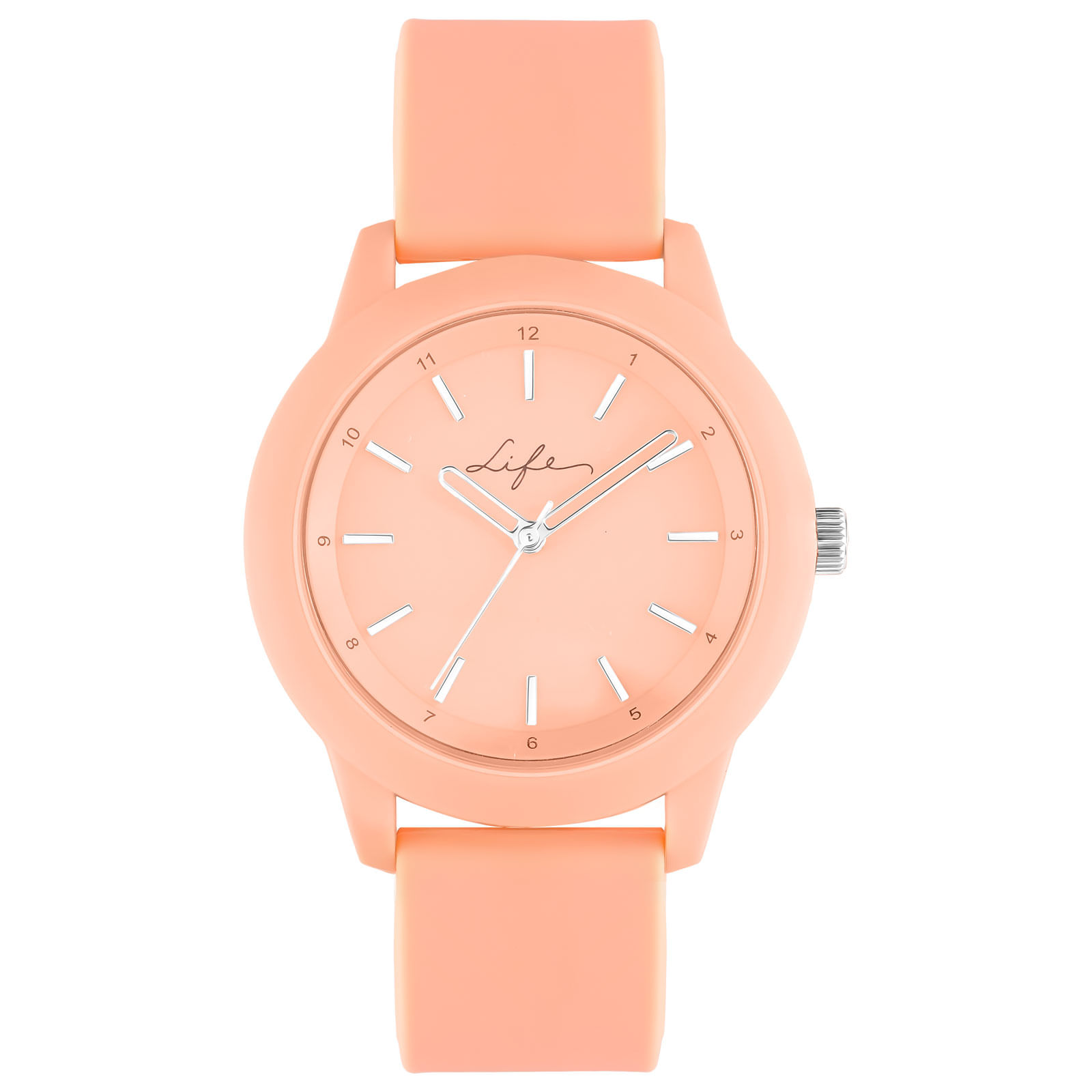 Relógio Life Borracha Salmão