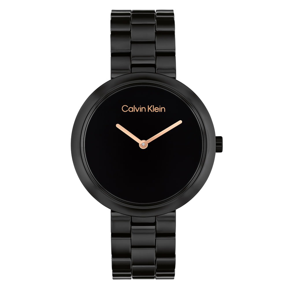 Relógio Calvin Klein Feminino Cerâmica Preta 25100075