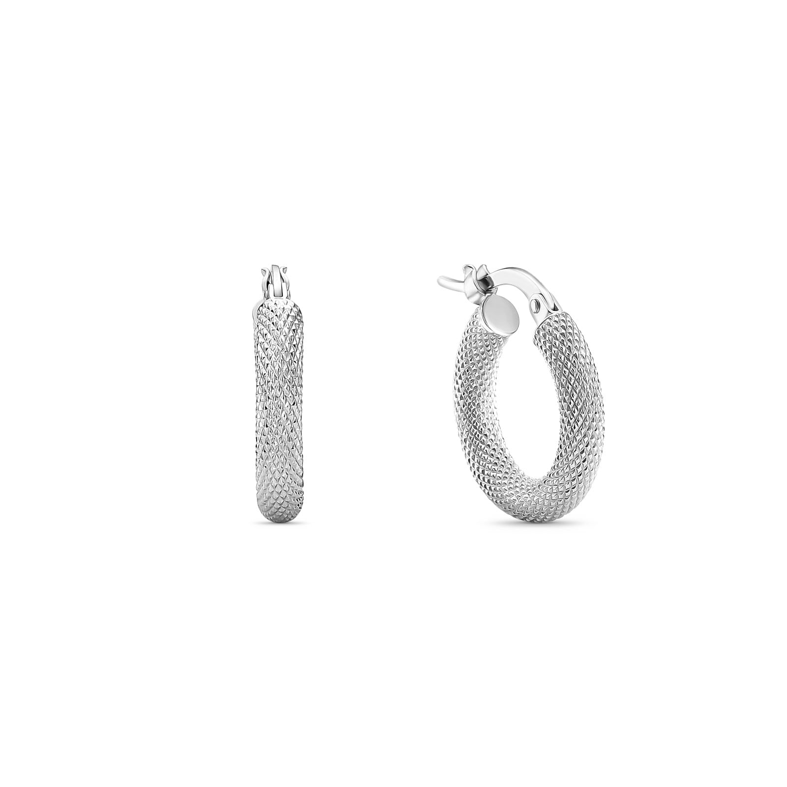Argola em Ouro Branco 18k, 10mm