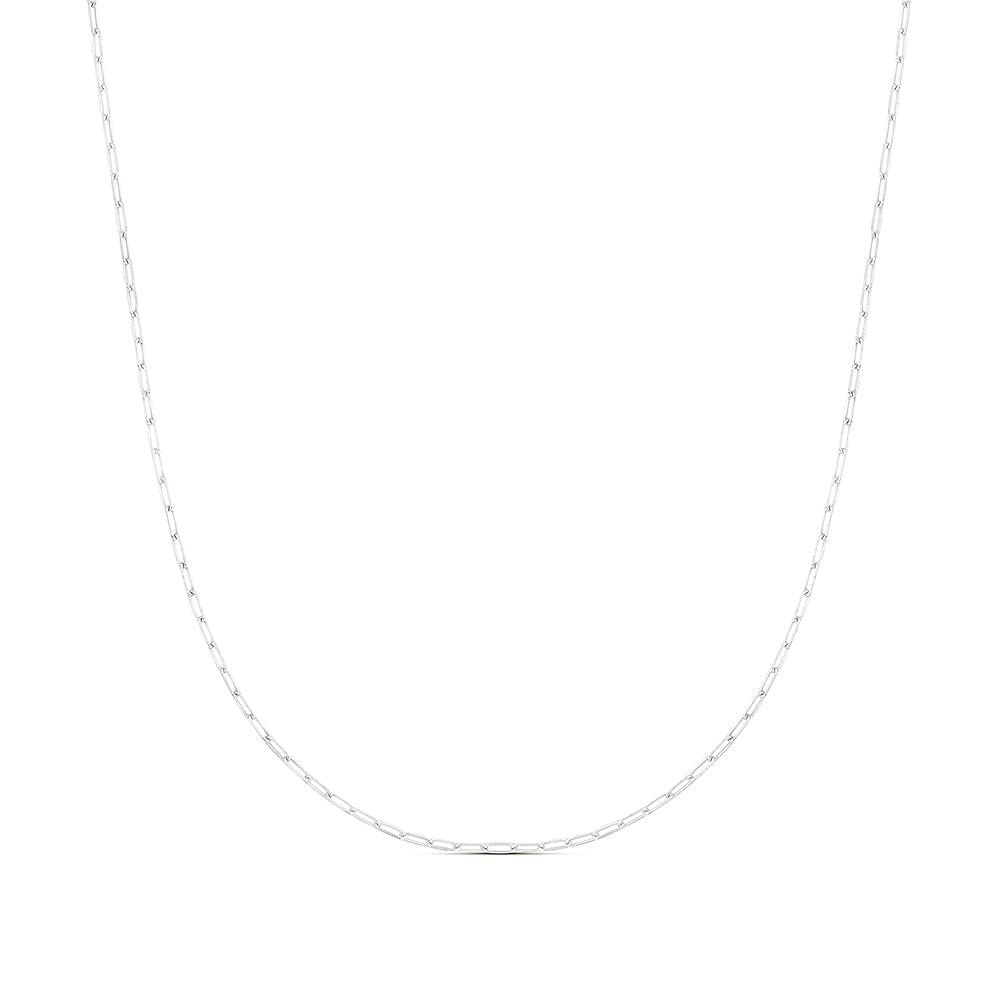 Corrente Cadeado Alongada em Prata 925, 70cm