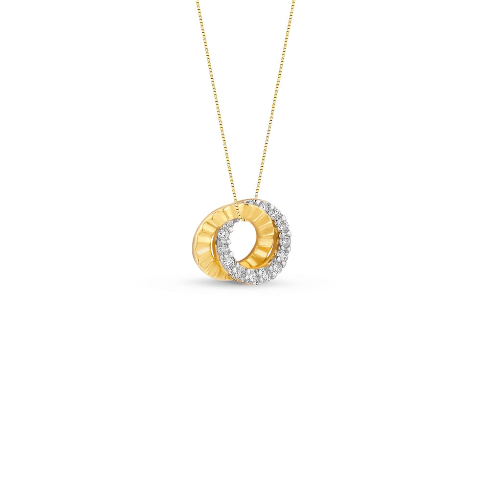 Pingente Madeleine em Ouro Amarelo 18k com Diamantes, 4.4mm