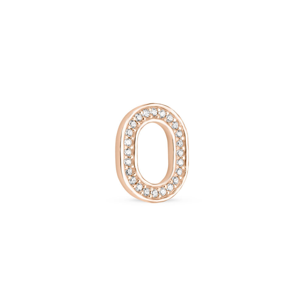 Pingente Life Elo Oval com Banho de Ouro Rosé