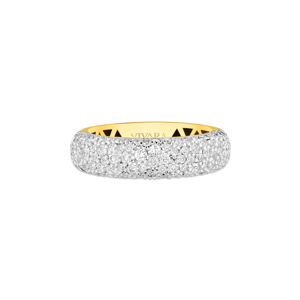Anel Allure em Ouro Amarelo 18k com Diamantes