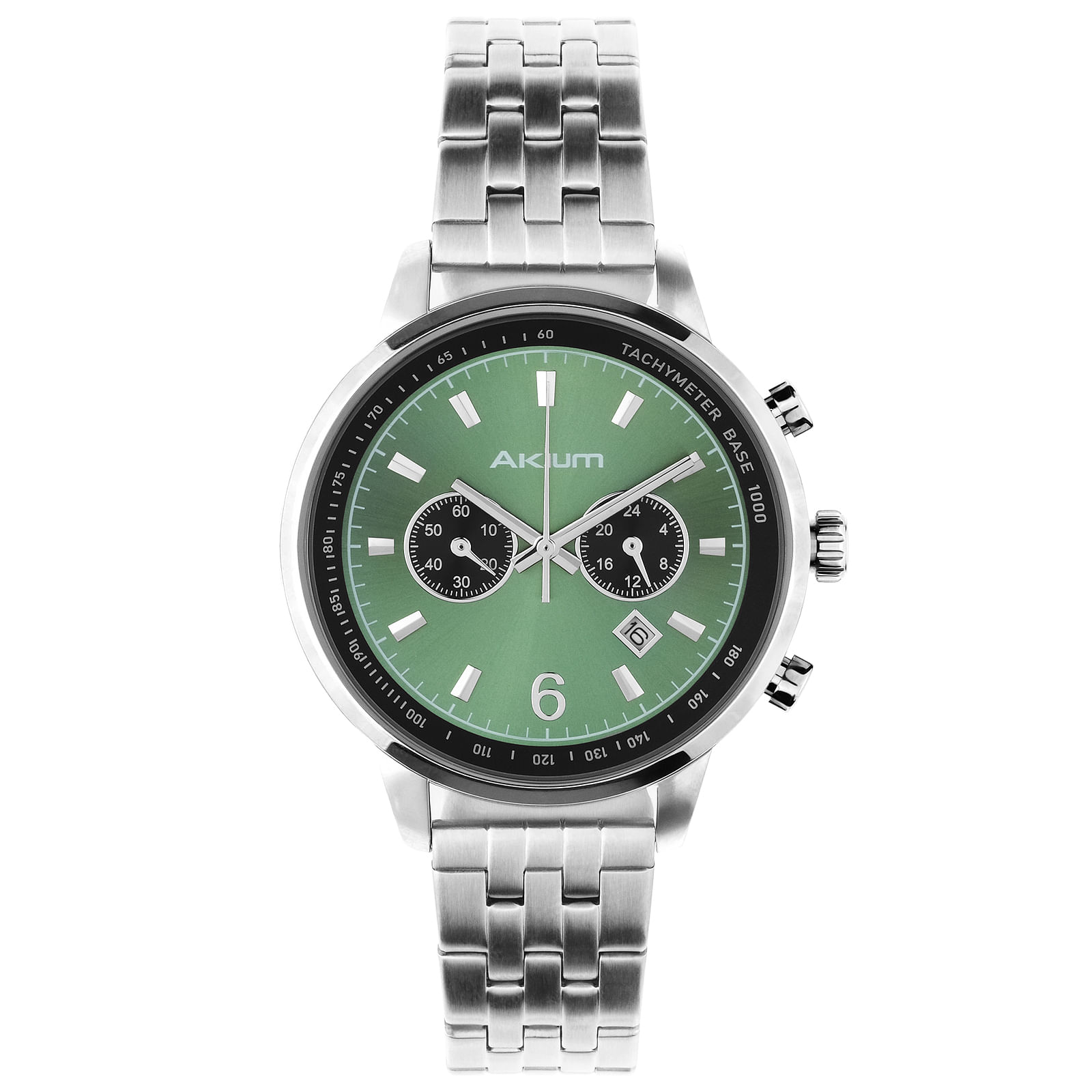 Relógio Akium Masculino Aço Prateado