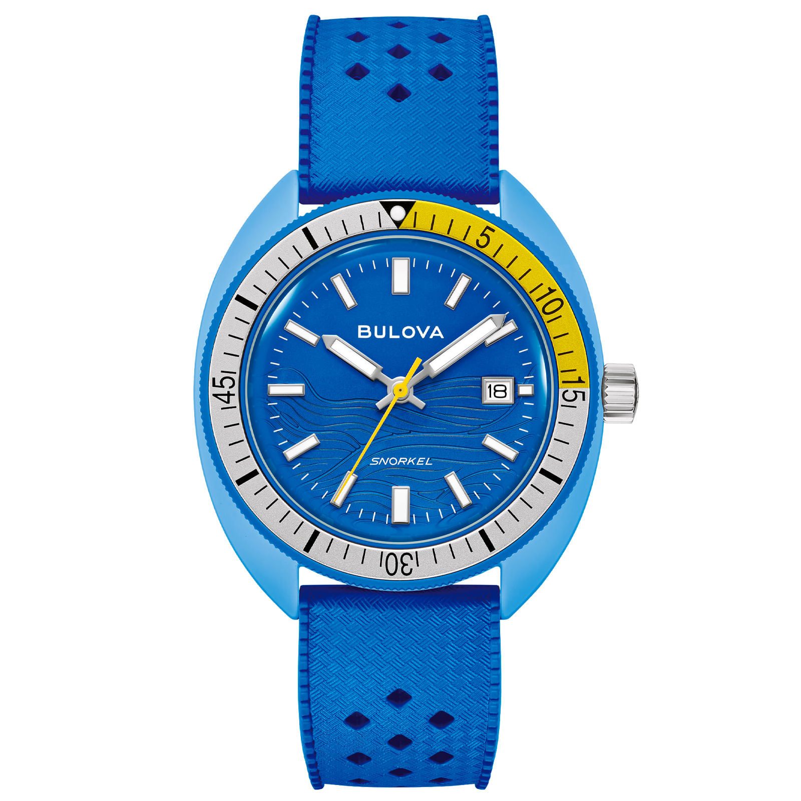 Relógio Bulova Snorkel Masculino Silicone Azul 98B445N