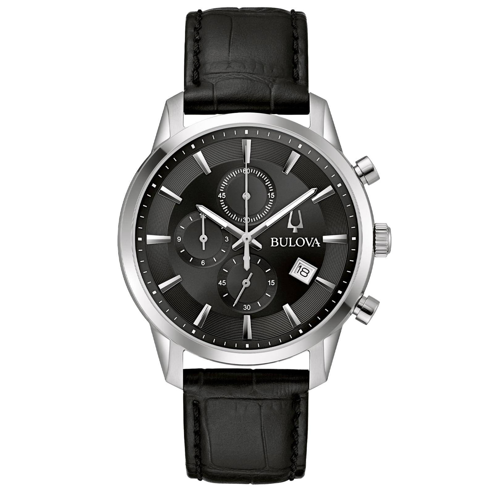 Relógio Bulova Classic Masculino Couro Preto 96b403n