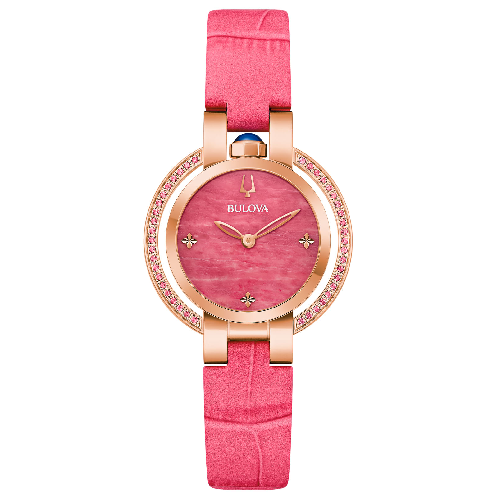Relógio Bulova Rubaiyat Feminino Couro Rosa 97R103N