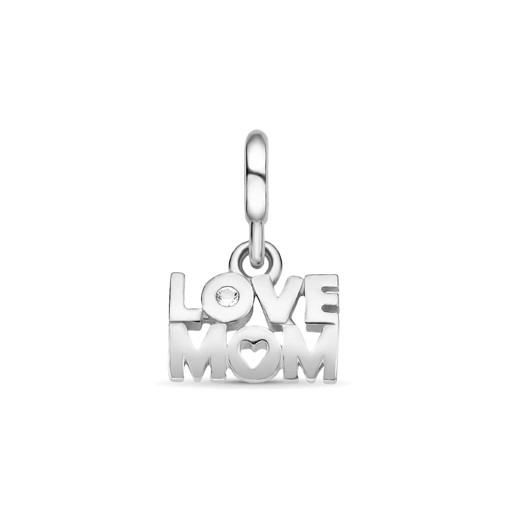 Pingente Life Love Mom em Prata 925