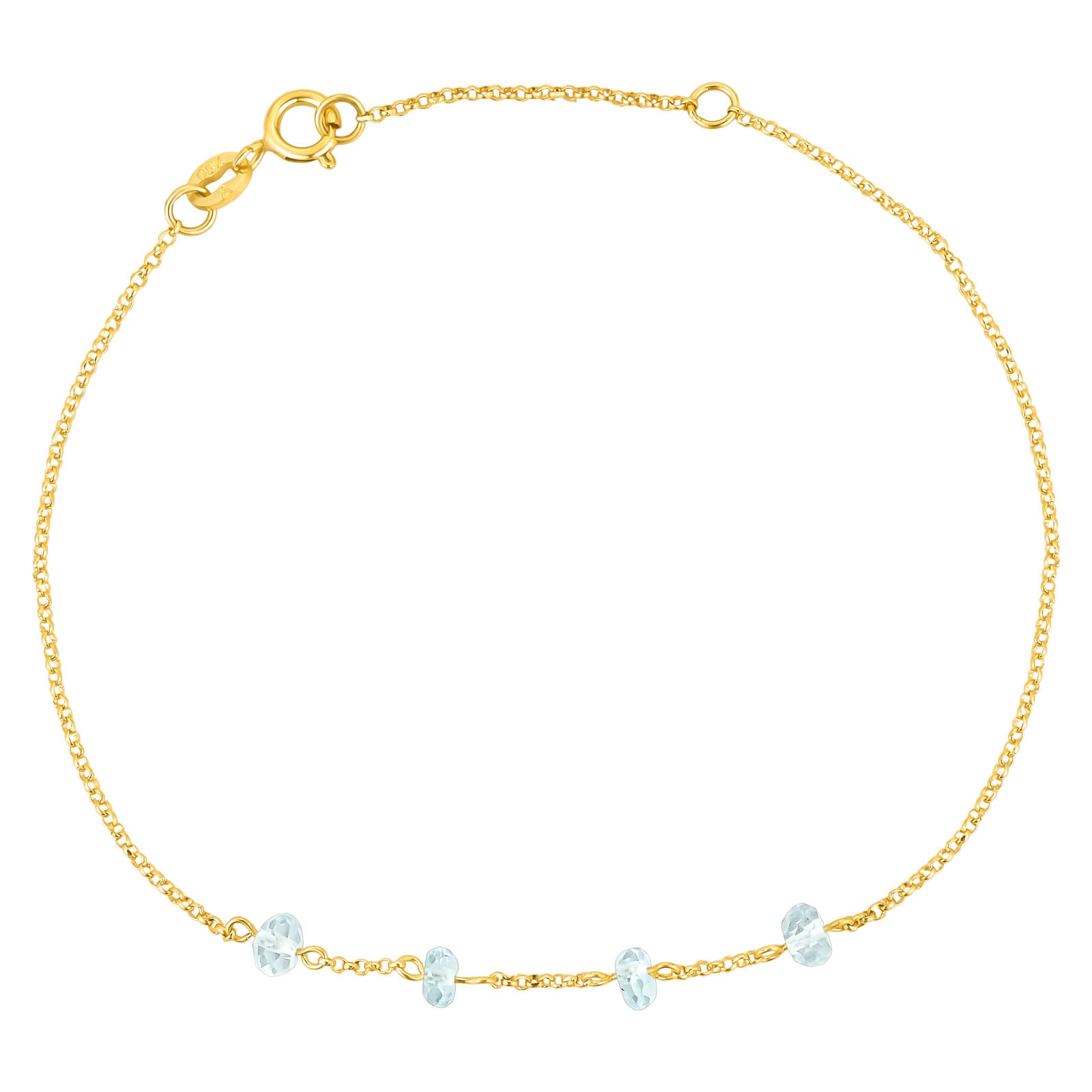 Pulseira Gold Stone em Ouro Amarelo 18k com Topázios Sky